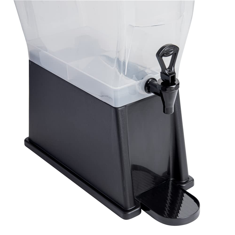 3 Gallon Drink Dispenser 1 Dishwashable Beverage Dispenser - Detachable Tank Includes Decals Black Plastic Carnival Juice Dispenser With Stand Push-Button Spigot