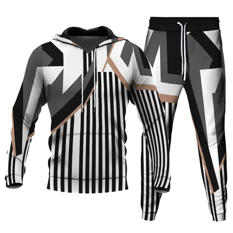 Ensemble de sweat à capuche imprimé personnalisé pour homme 024
