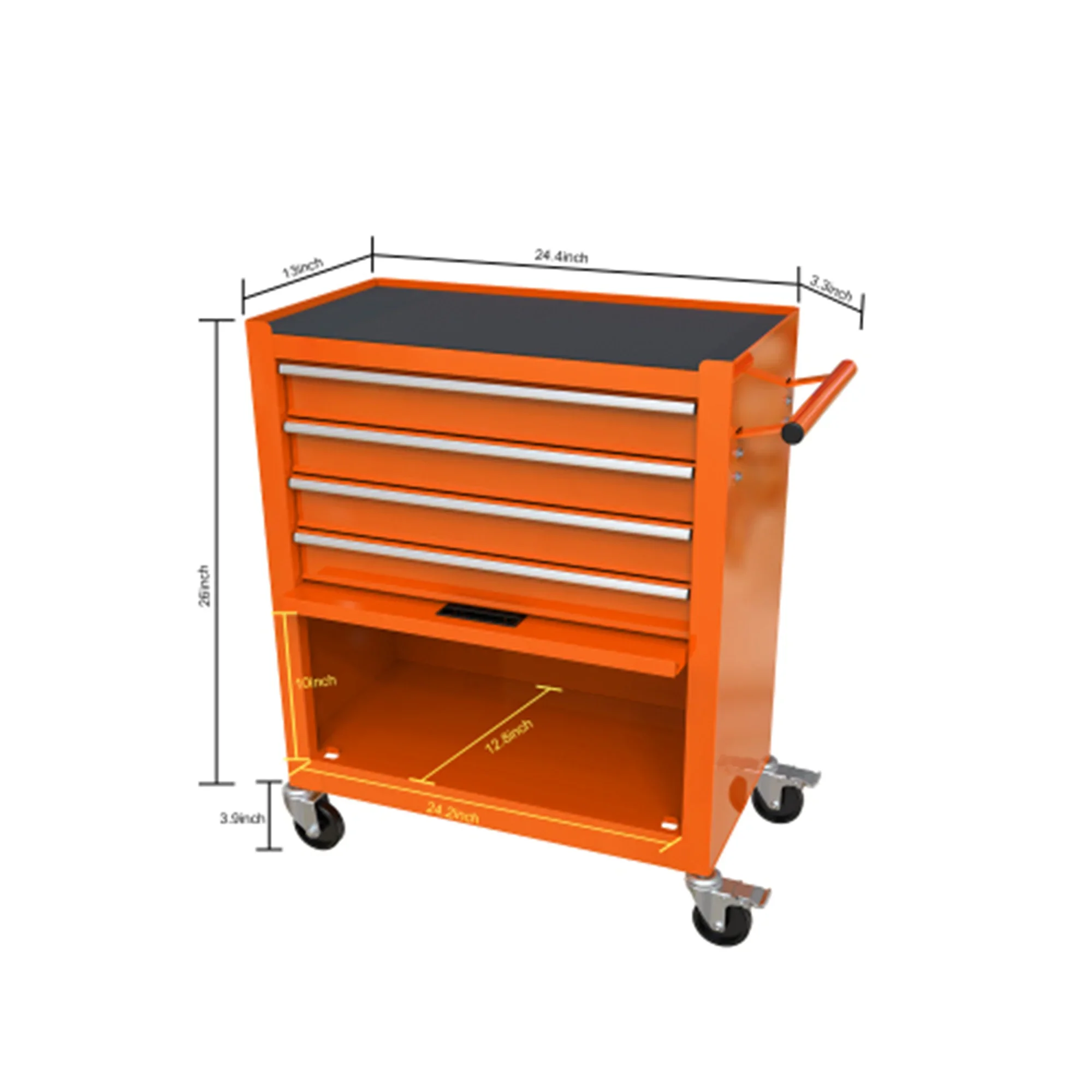 ARTMAN 4 Drawers Rolling Tool Cart With Wheels,Metal Tool Chest Garage Storage Cabinet,Removable Toolbox Organizer for Workshop, Garage