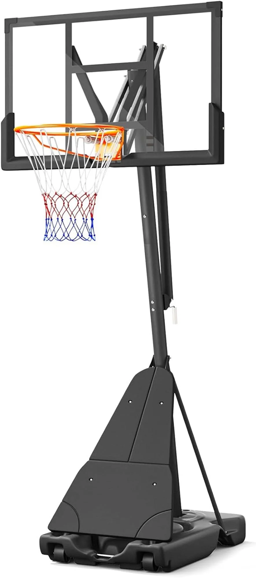 Basketball Hoop System,Quickly Height Adjustable 5.25-10ft, 44 inch PC Backboard Portable Basketball Goal for Outdoor Indoor Court - Image 9