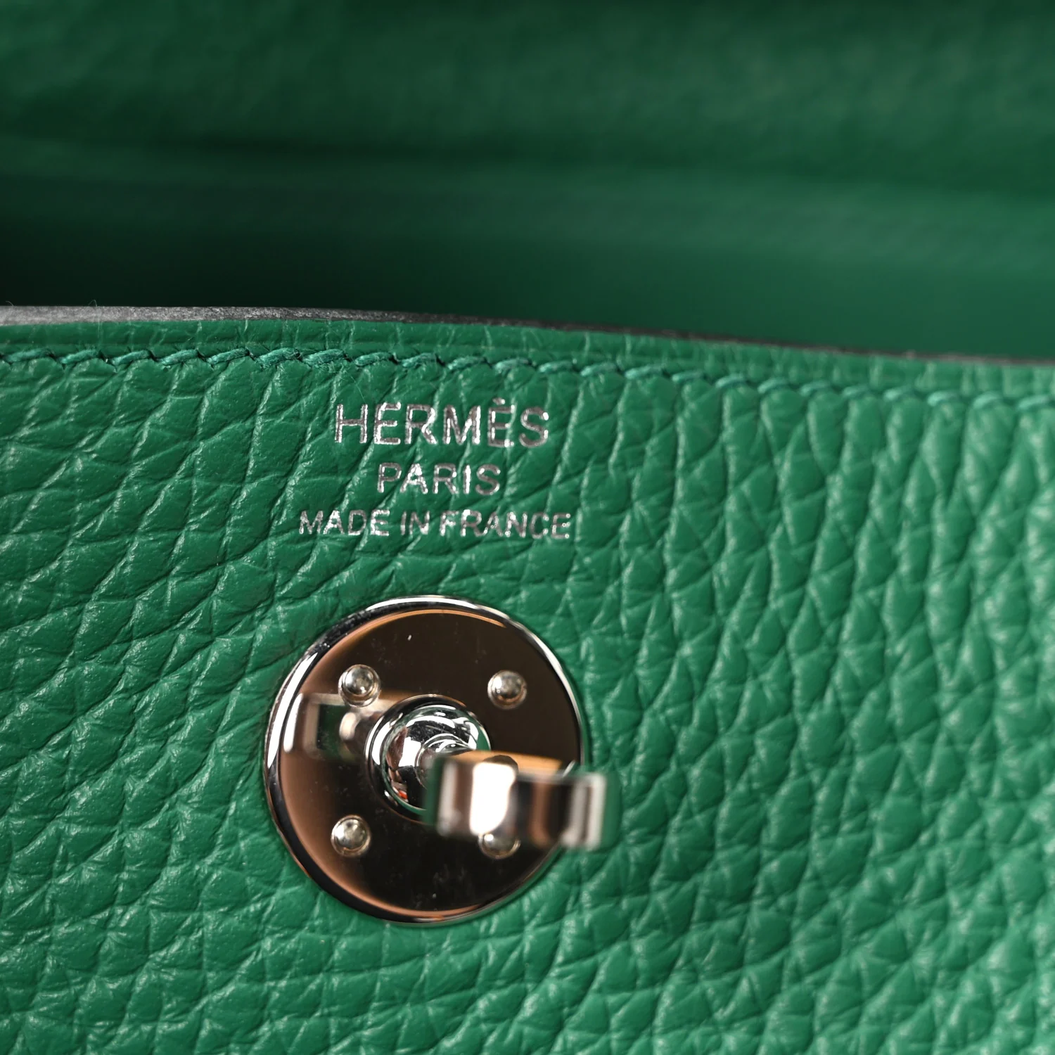 Taurillon Clemence Mini Lindy 20 Vert Vertigo