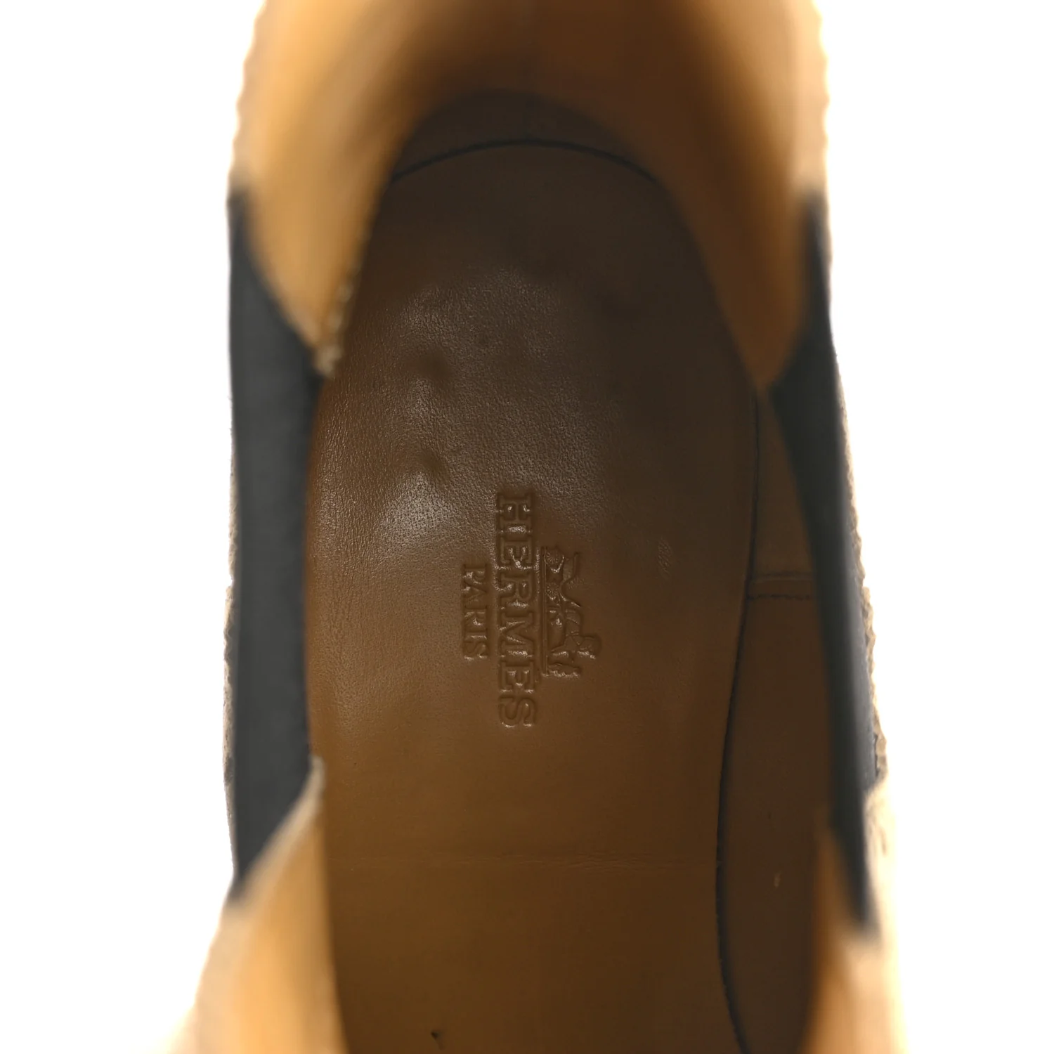 Suede Goatskin Chelsea Ankle Boots 37 Beige Gobi