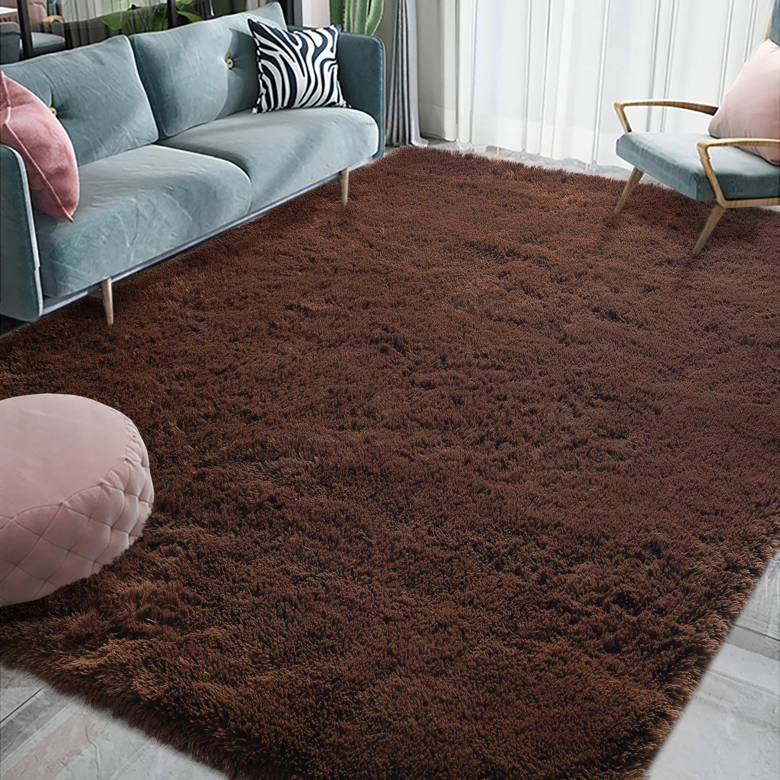 Homore Luxury Fluffy Area Rug Modern Shag Rugs for Bedroom Living Room, Super Soft and Comfy Carpet, Cute Carpets for Kids Nursery Girls Home, 3x5
