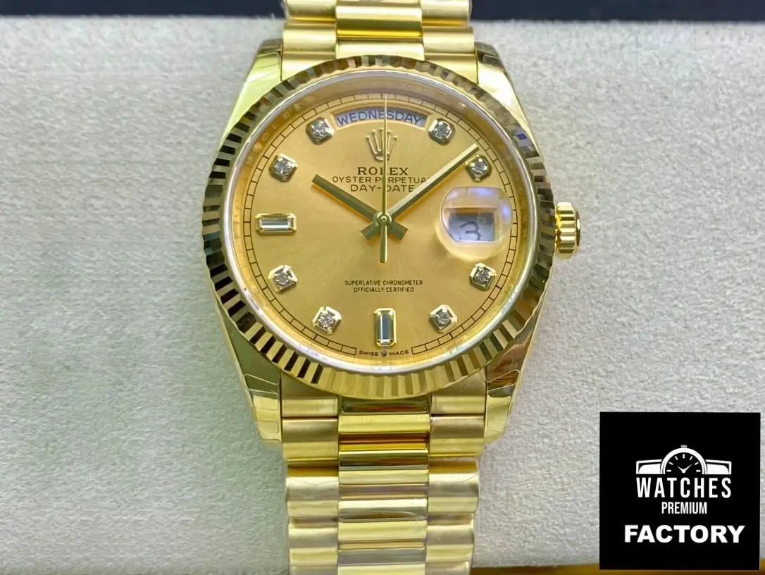 Rolex Day-Date M128238-0008 Yellow Gold EW Factory Champagne Dial