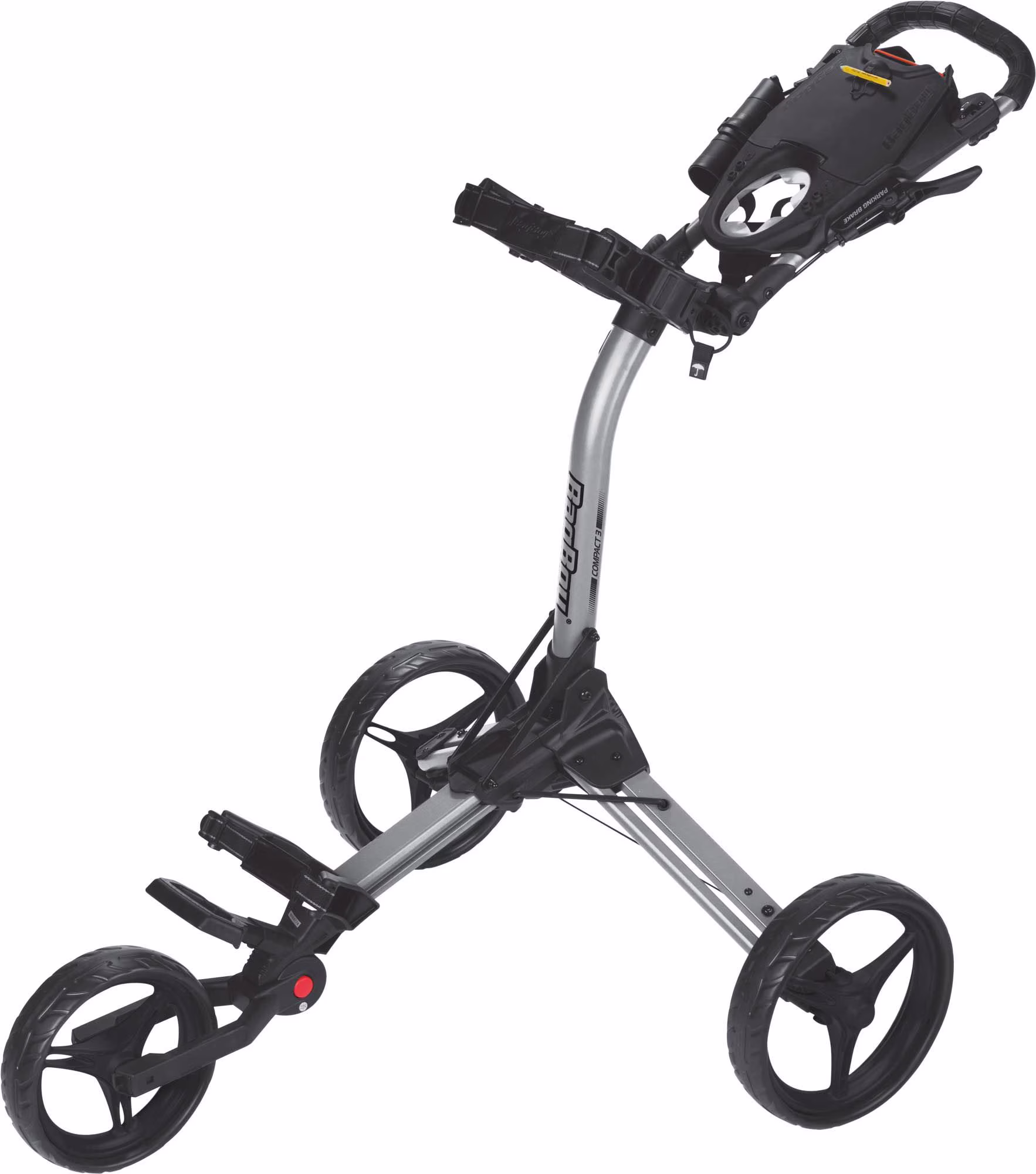 Golf Compact 3 Silver/Black Pull Cart(Silver/Black)