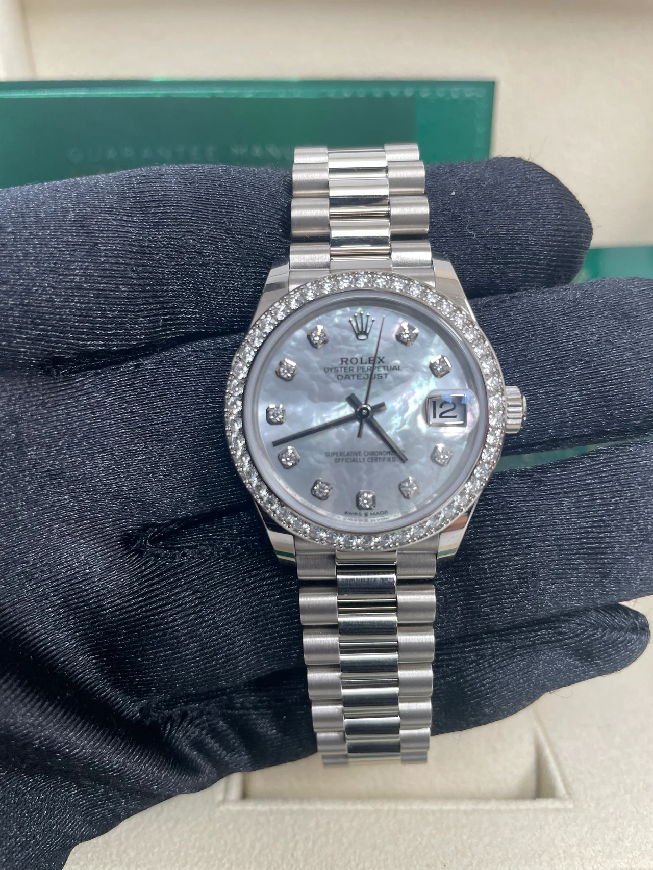【Super Clone】RLX Datejust m278289RBR-0005 31mm Datejust Diamond Bezel MOP Dial