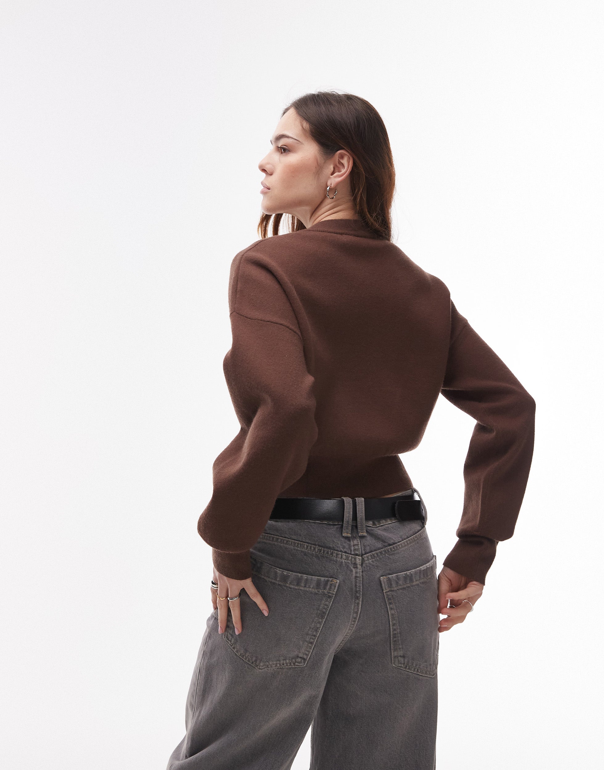 VERO MODA® Topshop knitted compact fitted waist cardi