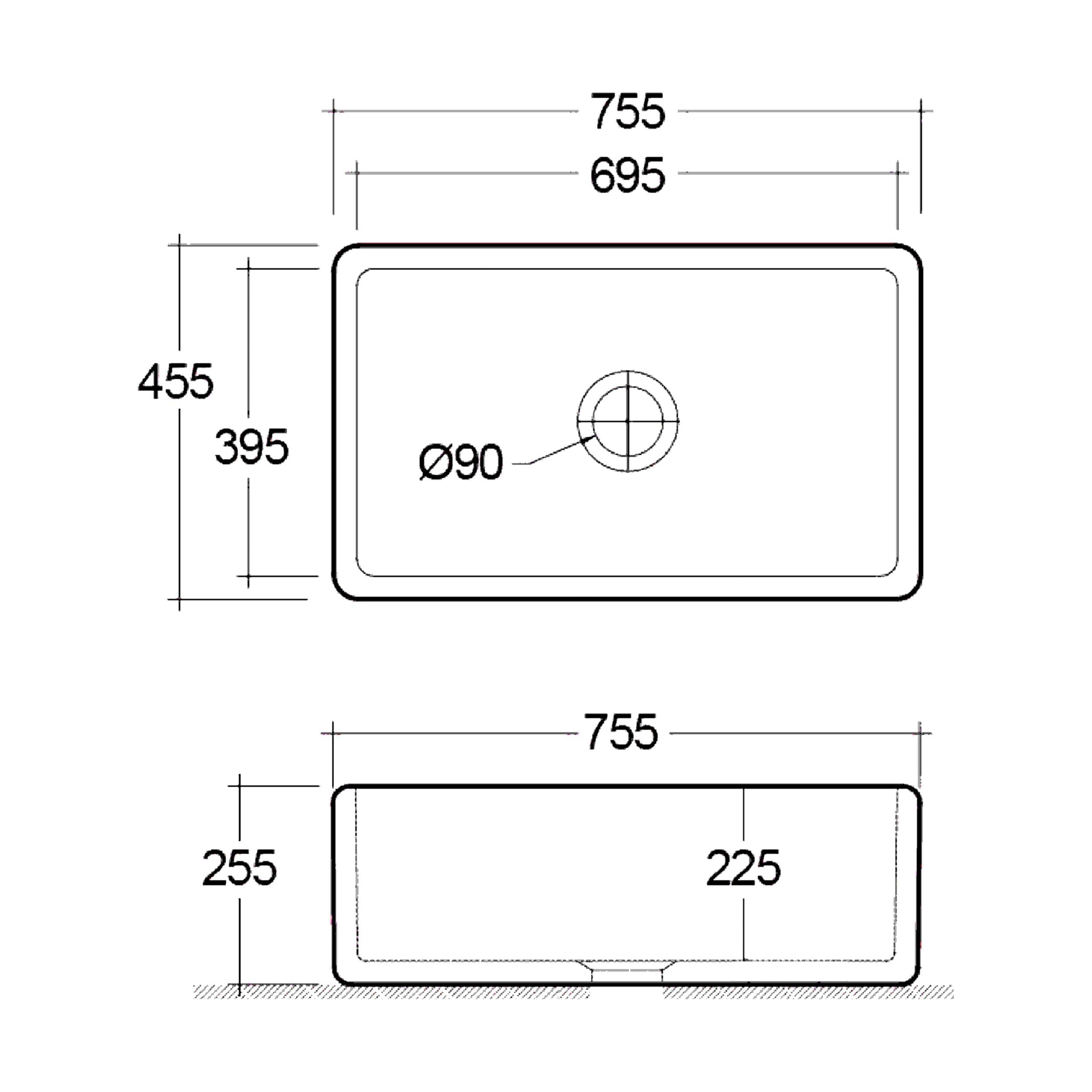 Ribbleton Sink 755x455mm