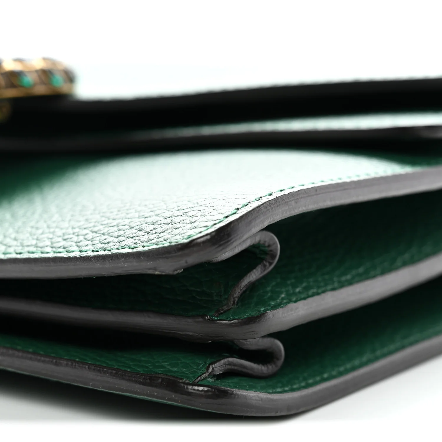 Pebbled Calfskin Small Dionysus Shoulder Bag Emerald