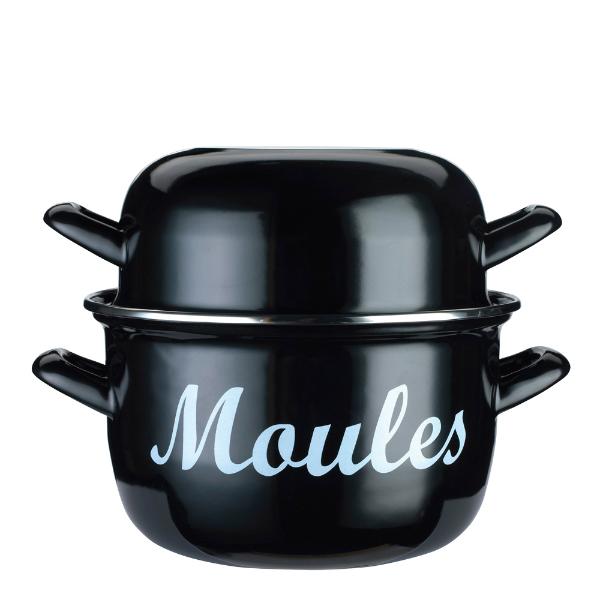 World of flavours blåskjellgryte stor 24 cm svart
