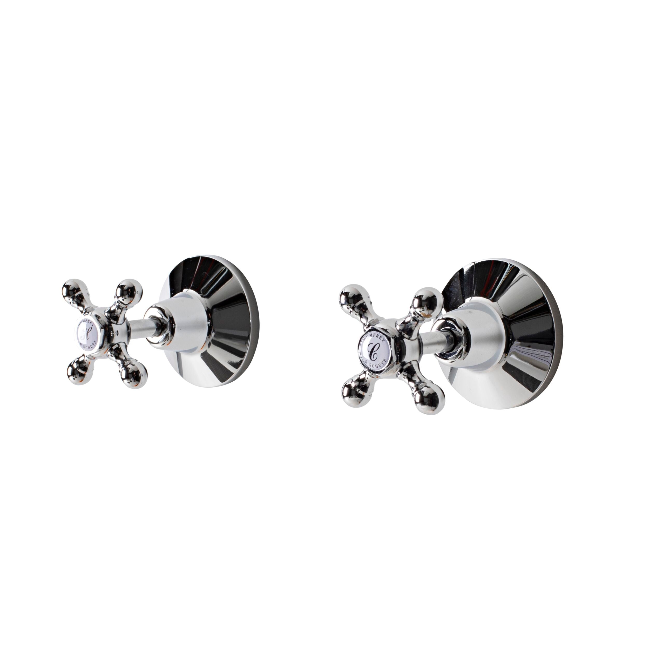 Oxford/Rochelle Capstan Wall Mount Top Assembly Chrome (Taps only)
