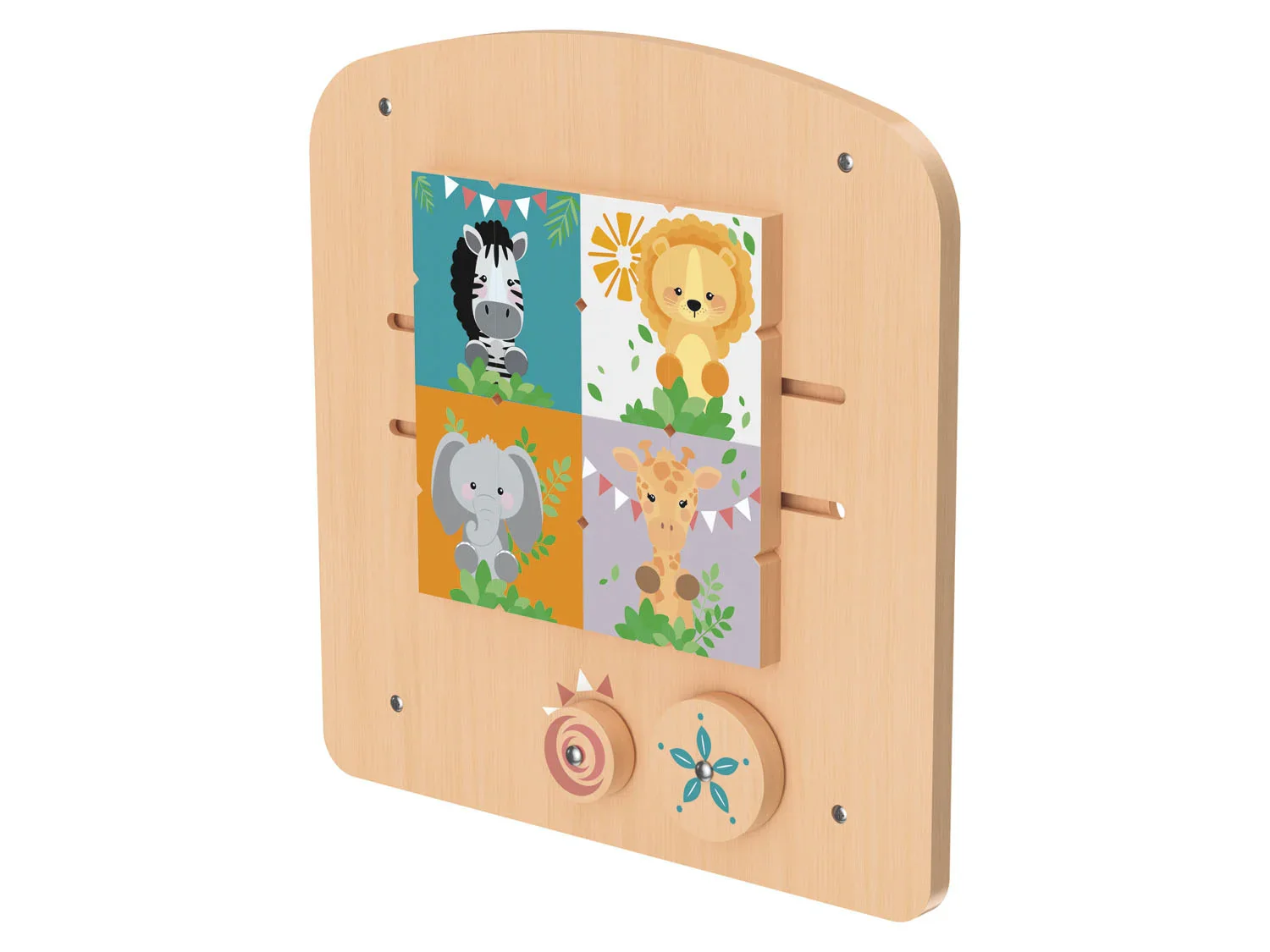 Playtive Jeu mural en bois vritable, 2 pices