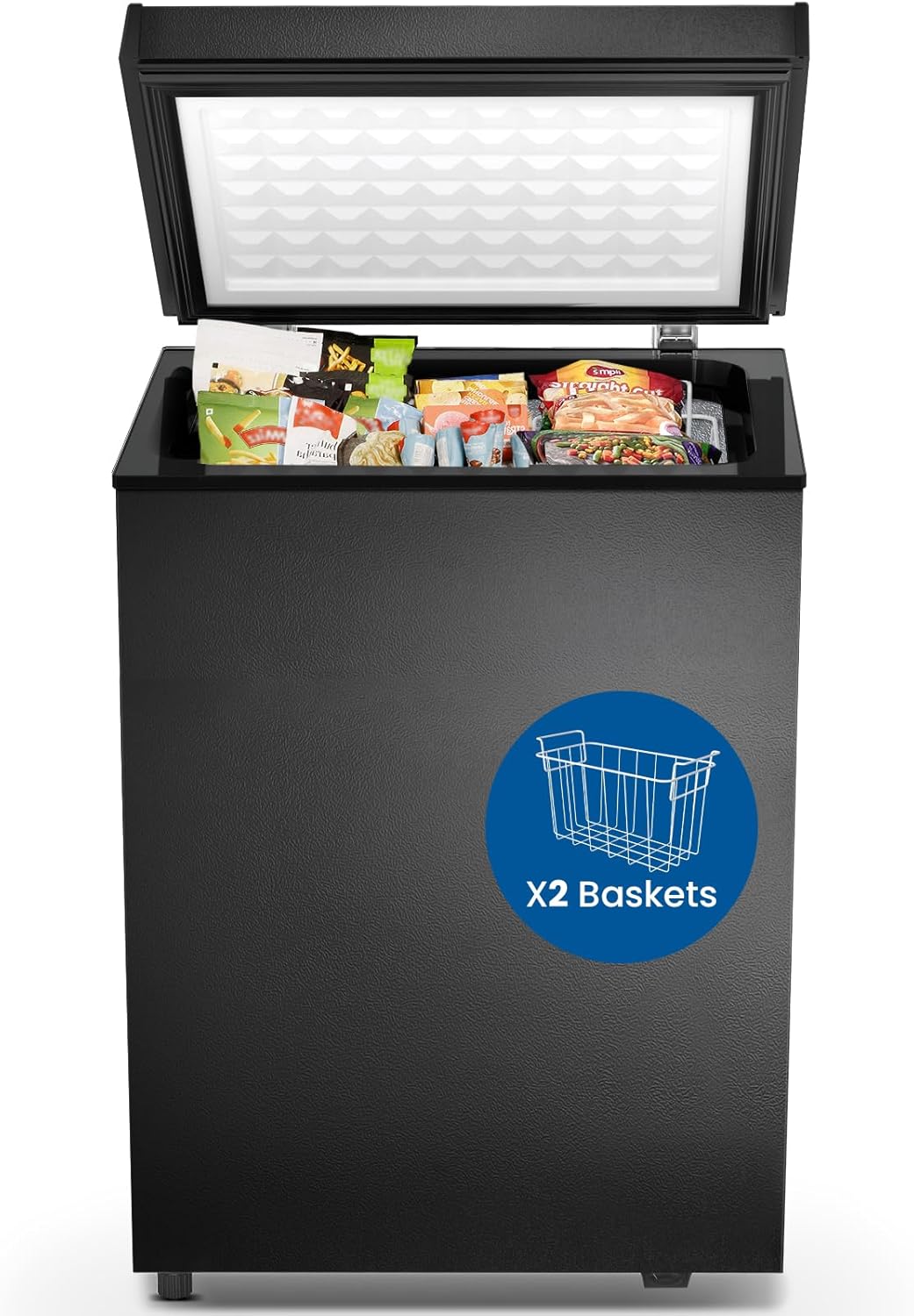 Congélateur coffre 3,5 pieds cubes, congélateur compact, pose libre, porte à ouverture supérieure