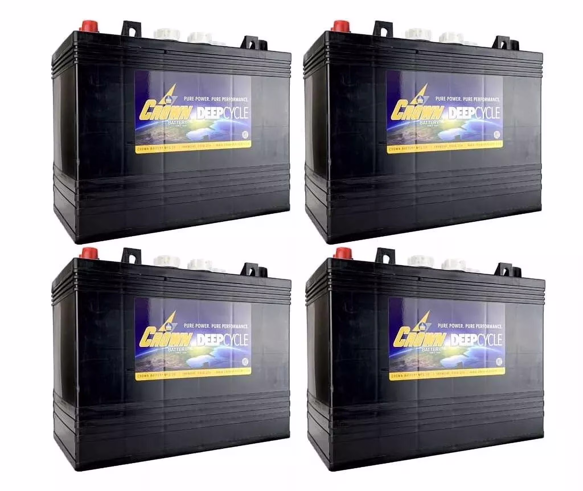 x4 | 12 Volt 150Ah Deep Cycle Battery; Replaces Trojan T-1275 T1275