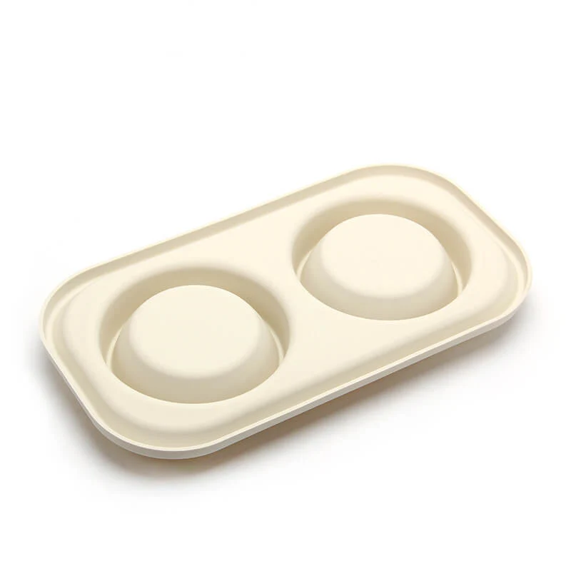 Silicone Dual Bowl Slow Feeder Pet Bowl