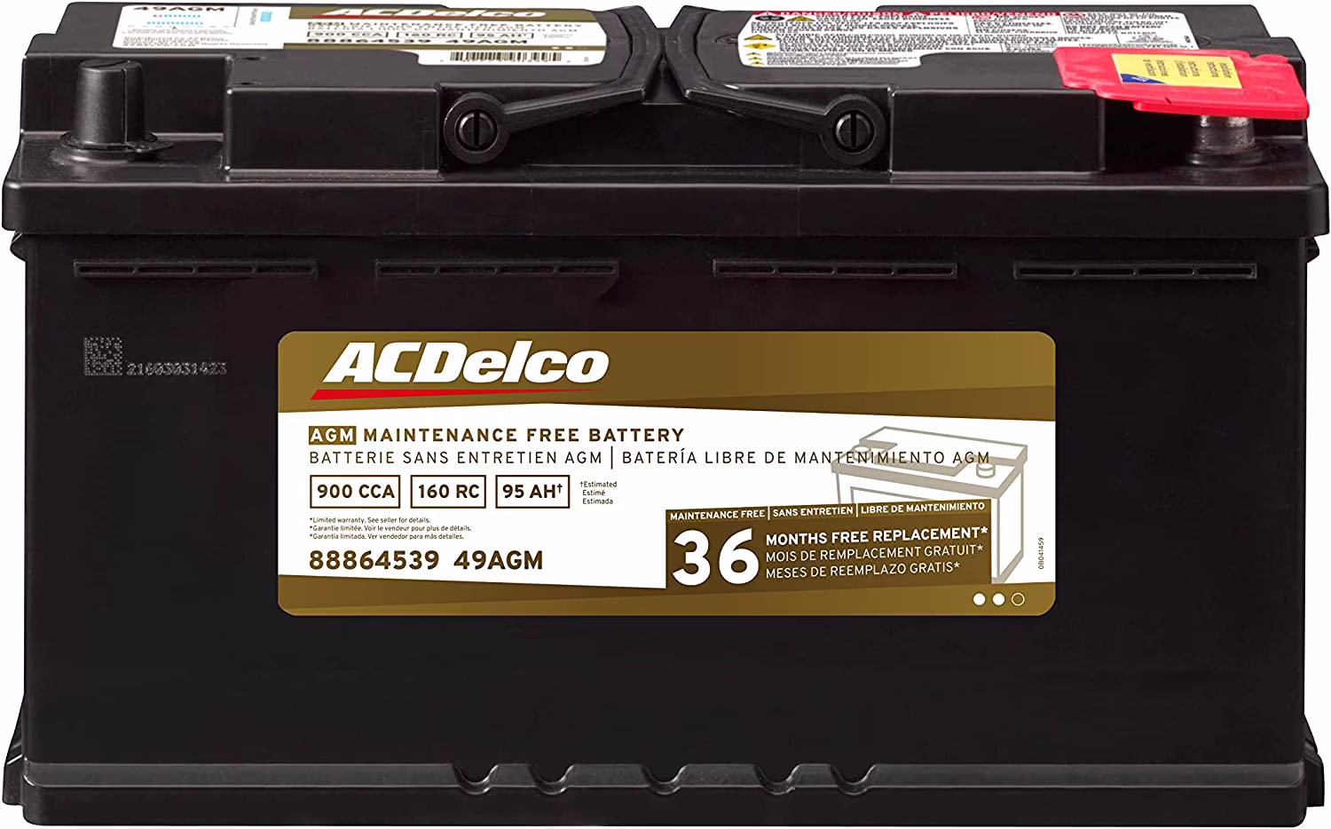 Acdelco AGM Automotive BCI Group 49 Battery 49AGM 12 Volts