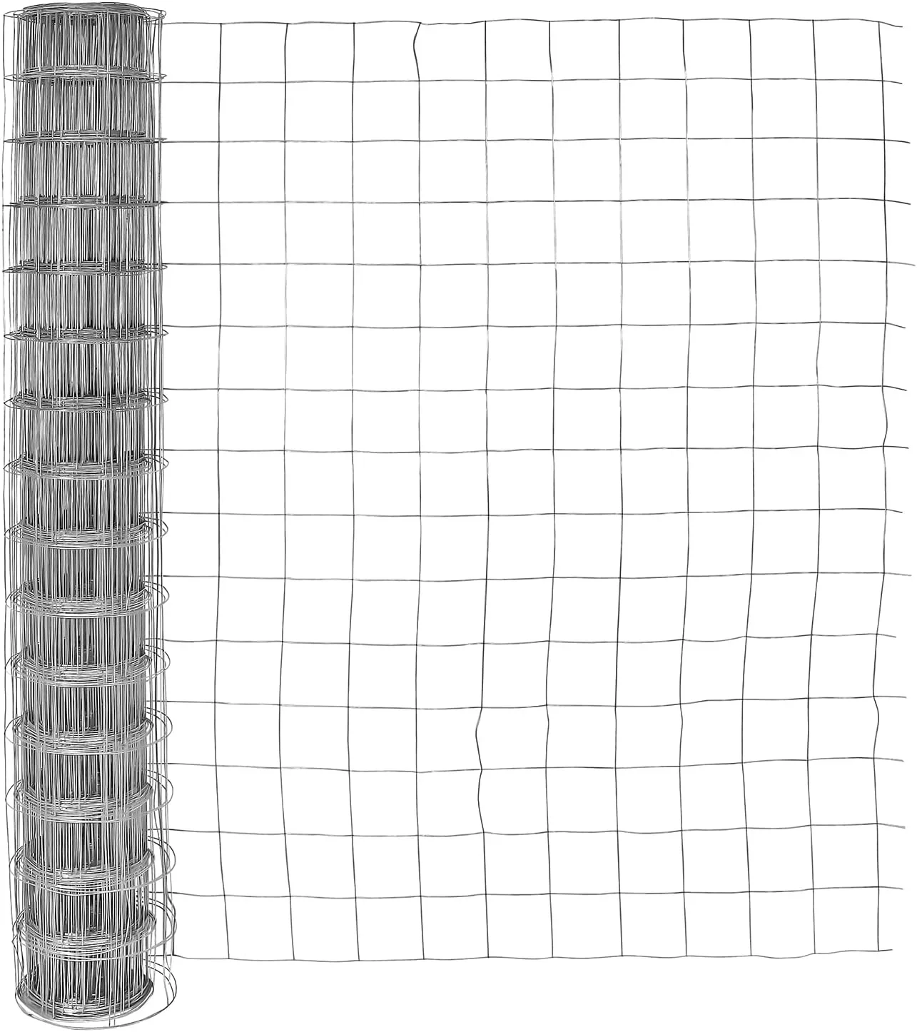 Fencer Wire 16 Gauge Galvanized Welded Wire Fence, 4 x 4 Big Mesh Opening for Vegetables, Garden Fruits & Animals Enclosure (5 ft. x 100 ft.)