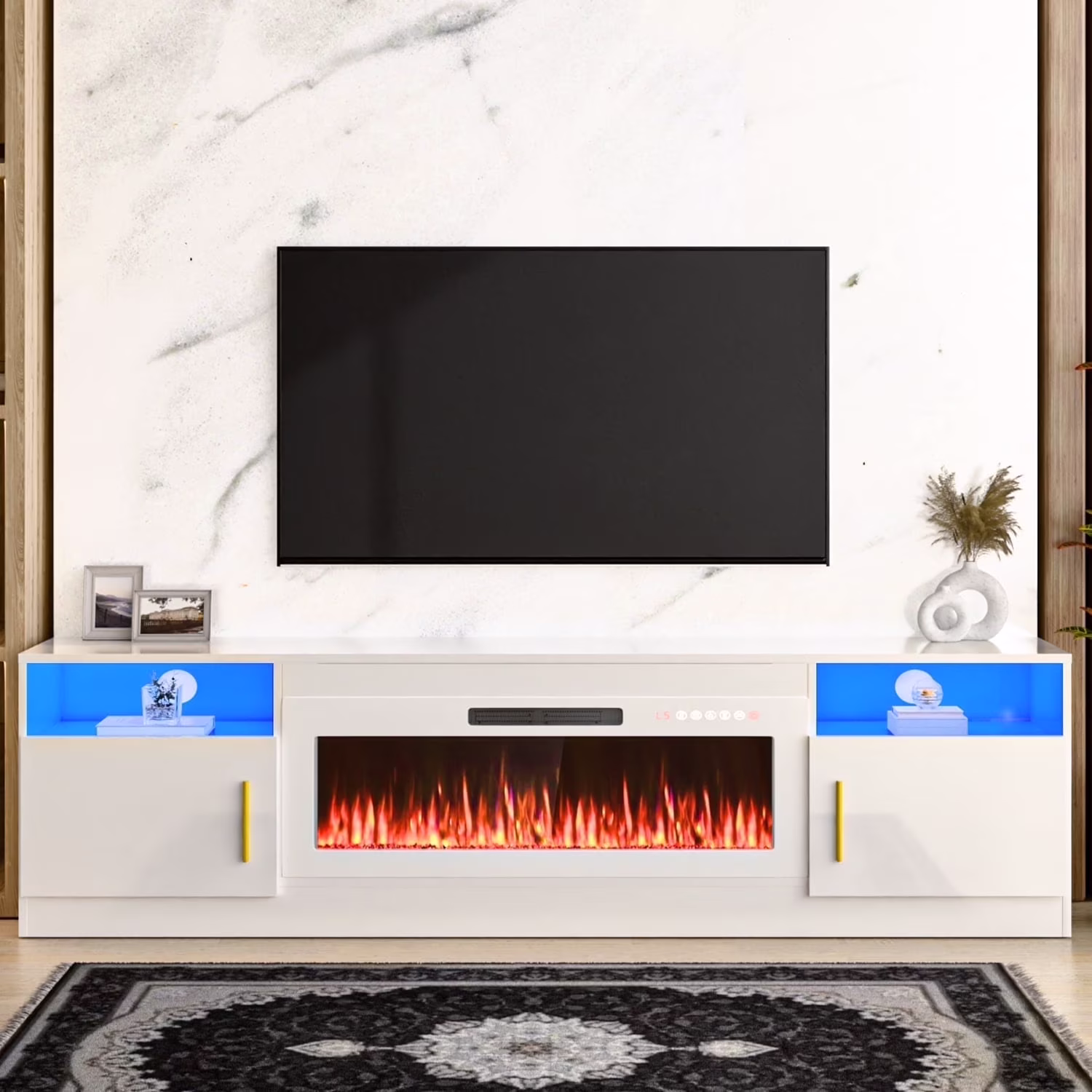Waleaf Fireplace TV Stand with 36
