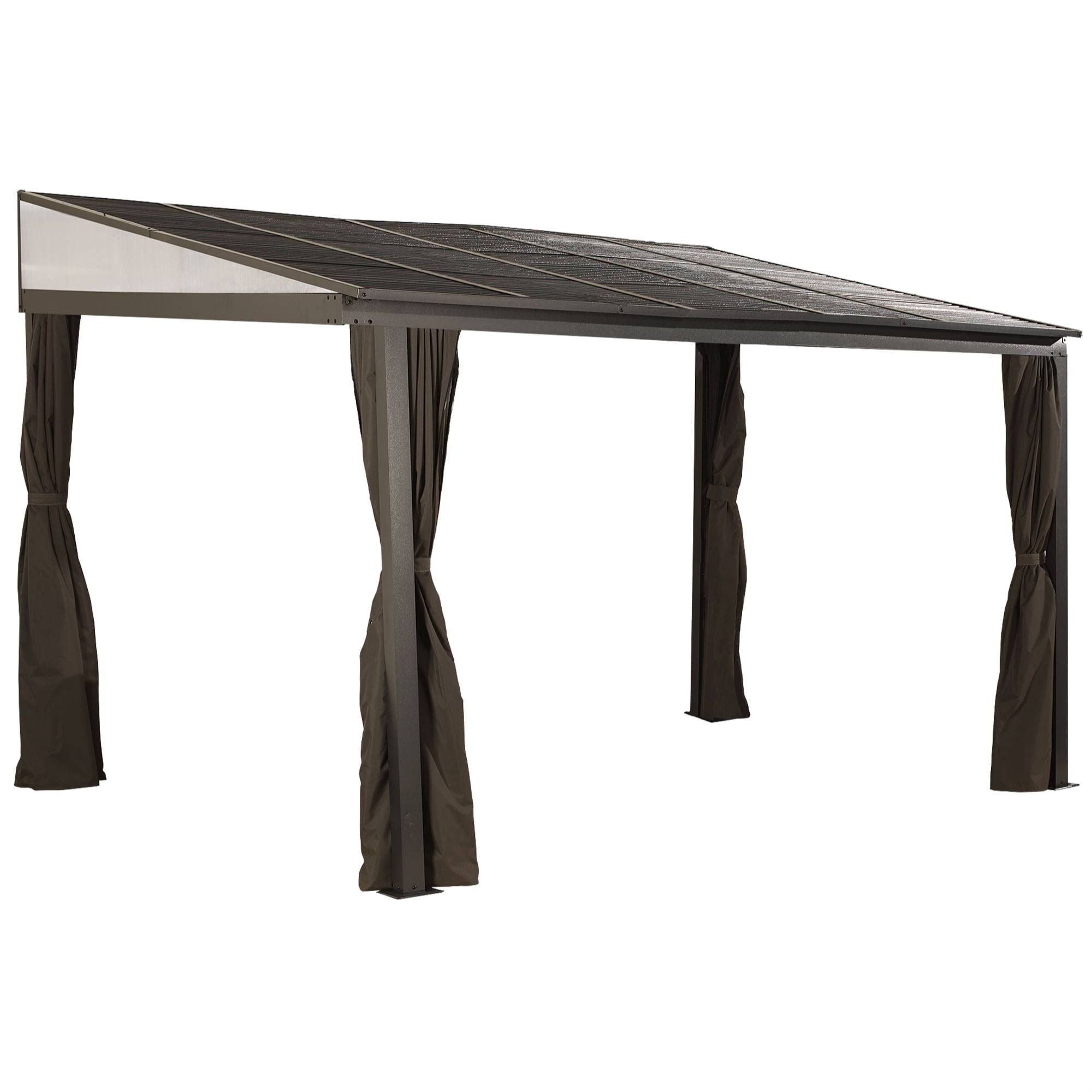 Sojag Portland Wall-Mounted Gazebo 10 x 14 ft, Outdoor Gazebo Canopy