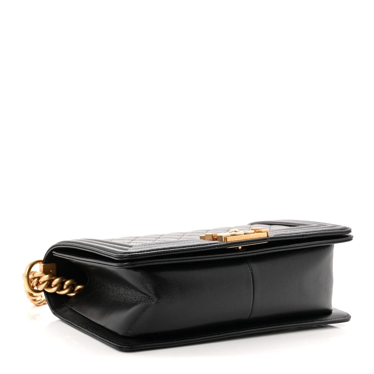 Caviar Quilted Medium Boy Flap Black