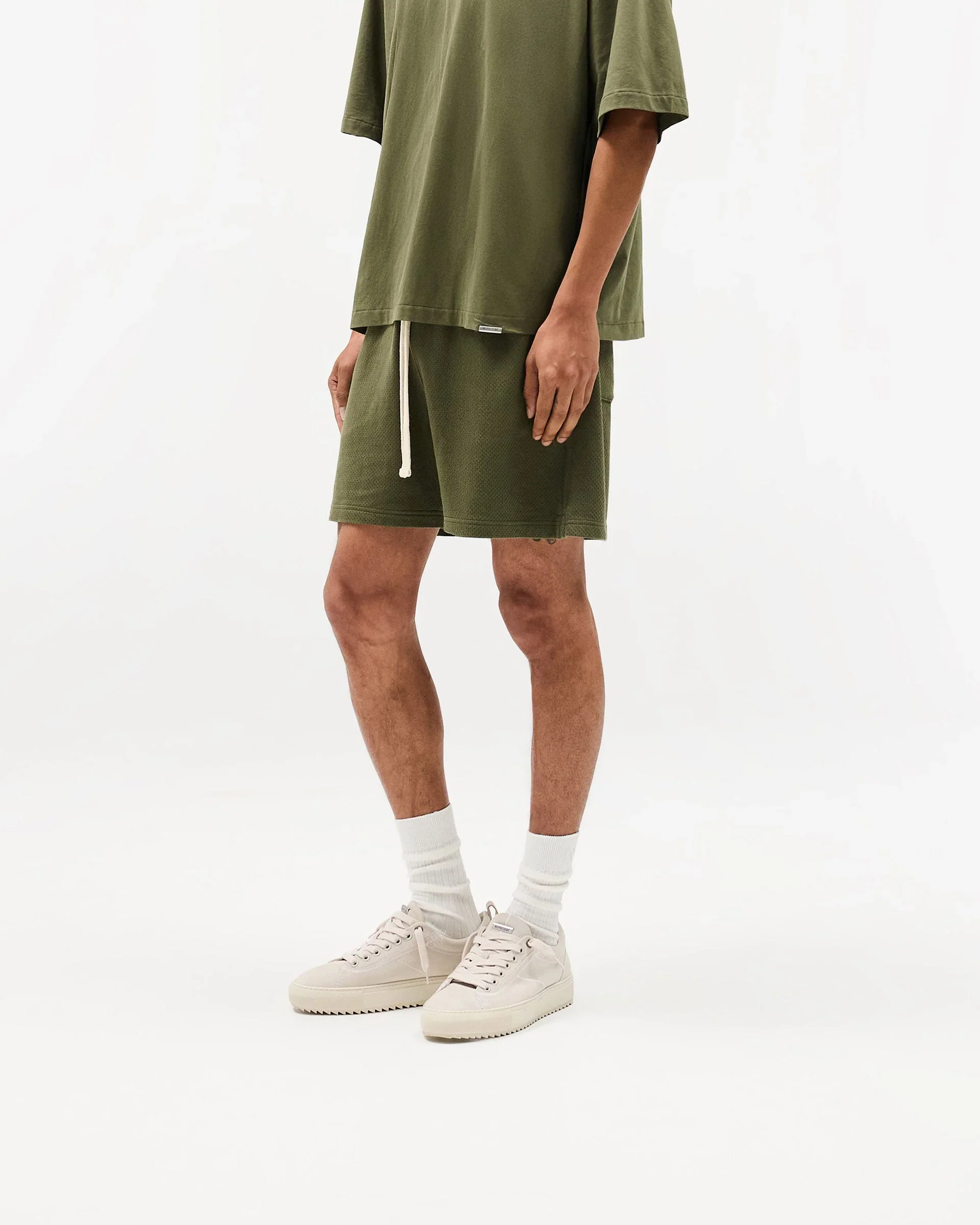 Initial Mesh Shorts - Army Green