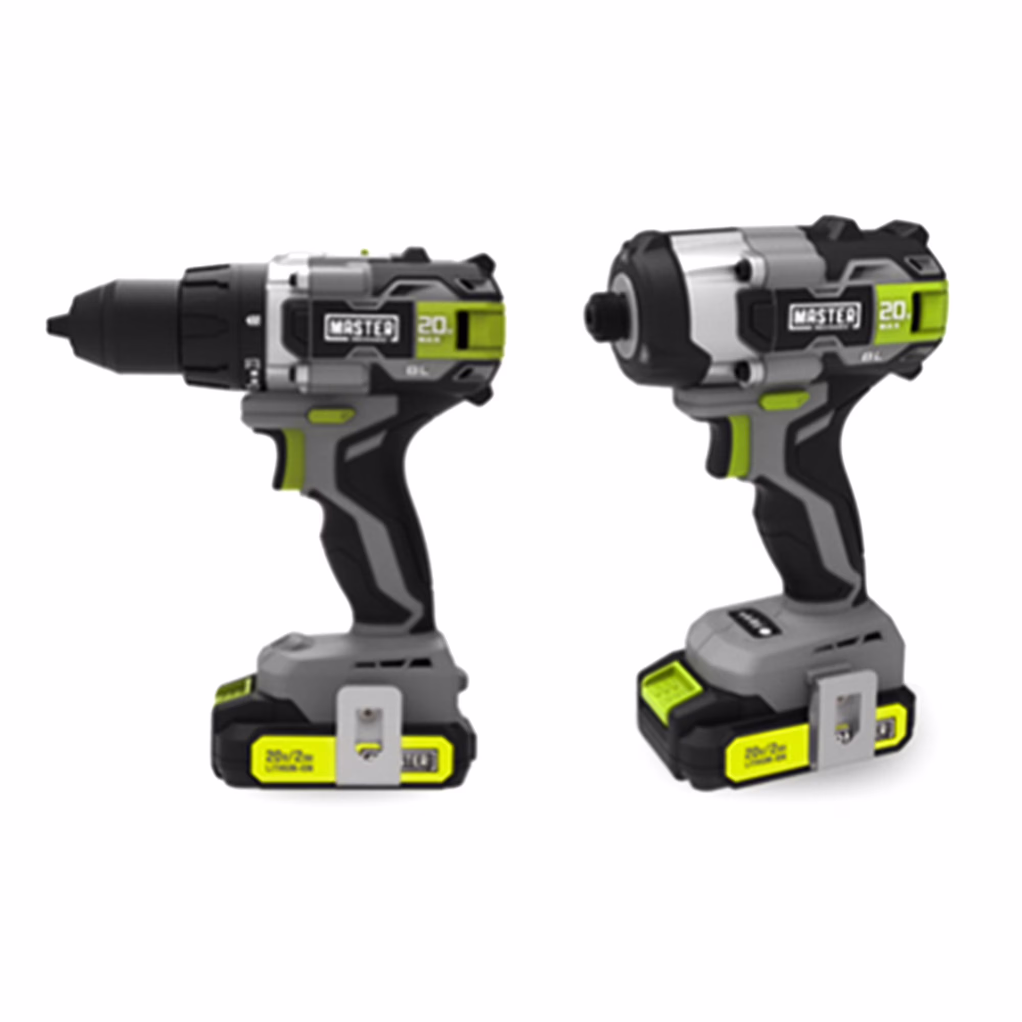 Master Mechanic 20V Cordless Brushless Drill & Impact Driver 2 Tool Kit