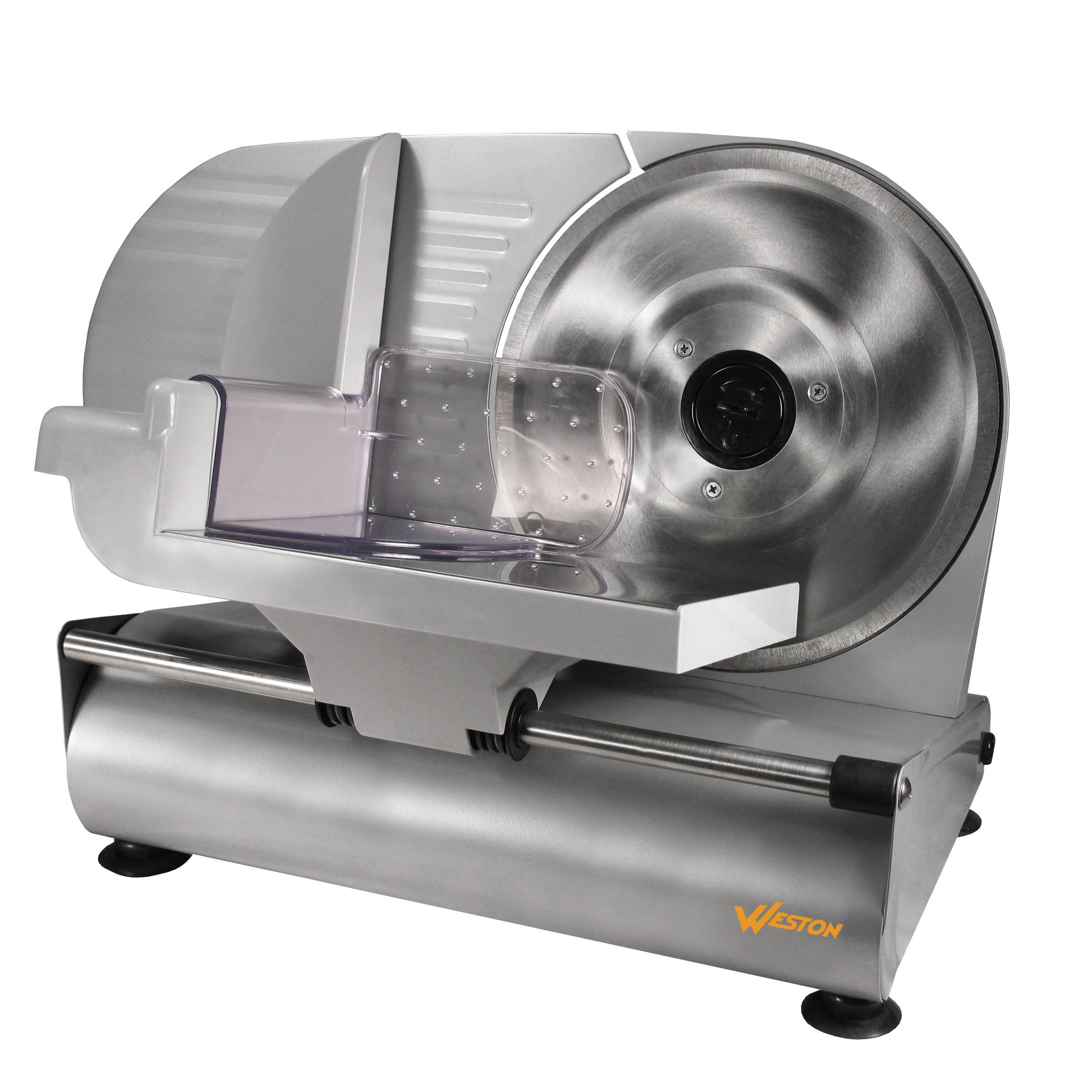 Weston Electric Corded Home Meat and Vegetable Slicer, Silver, 9