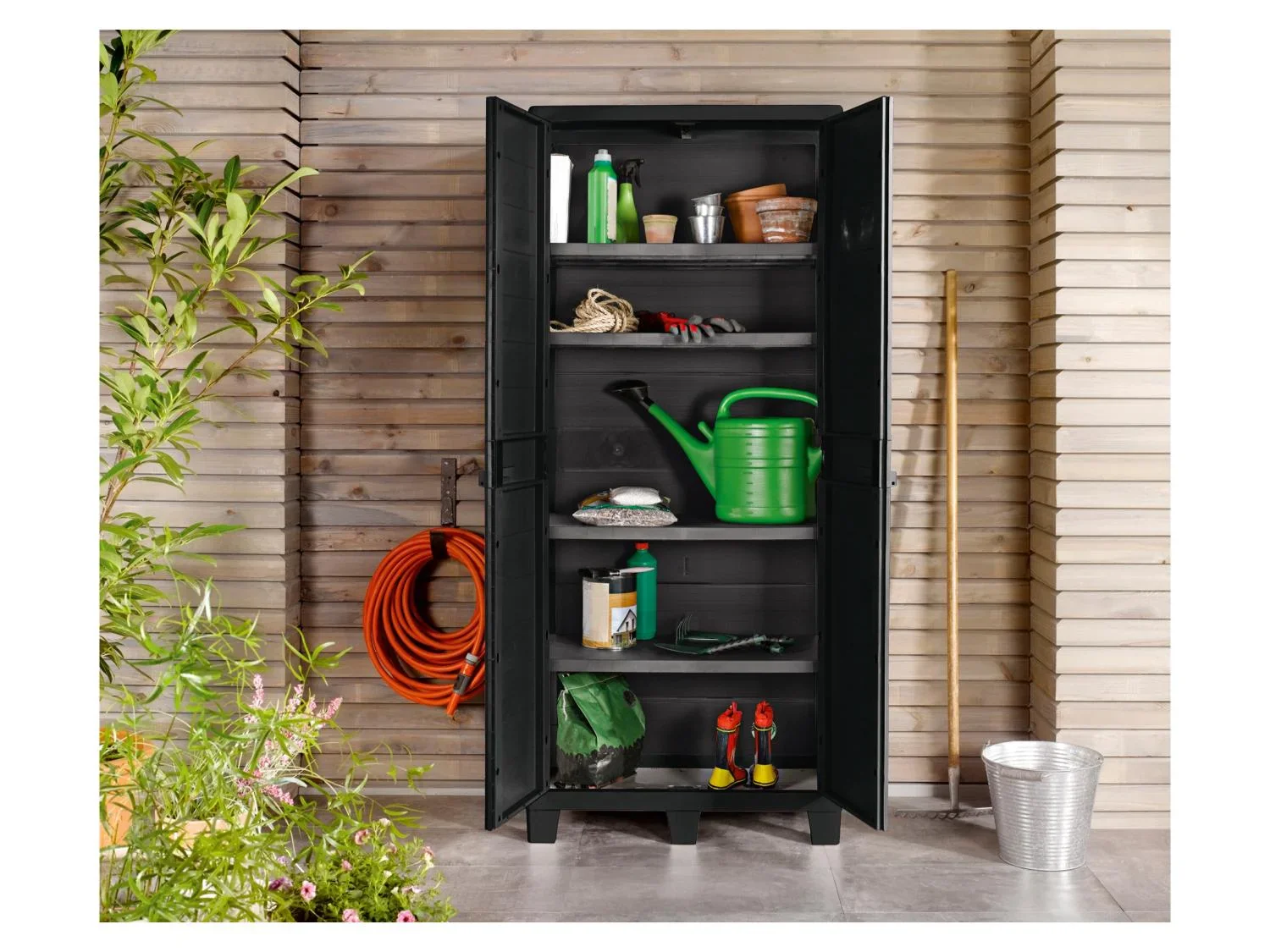 LIVARNO home Armoire multifonction, 78 x 46 x 182 cm, noire