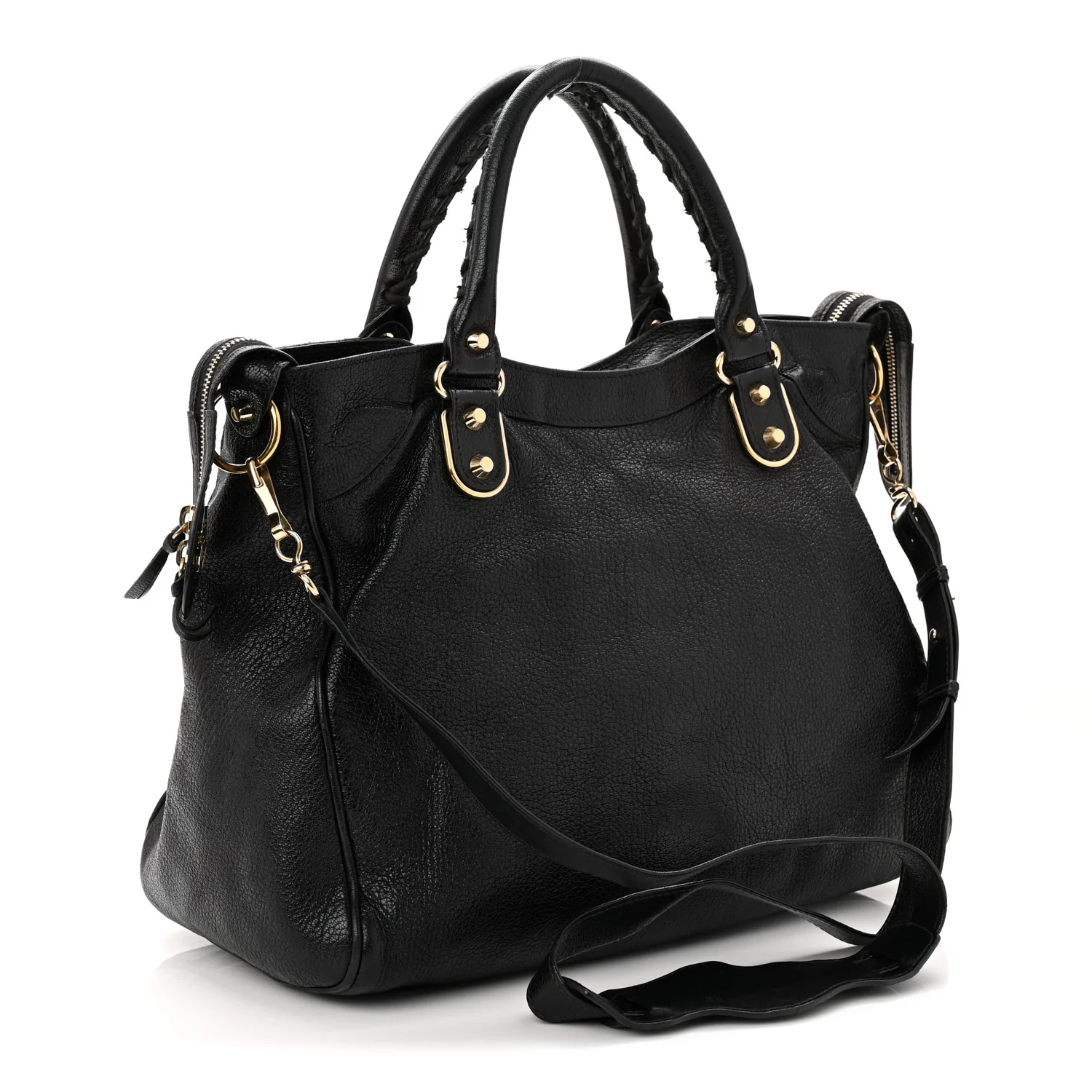 Chevre Gold Metallic Edge Hardware Velo Black