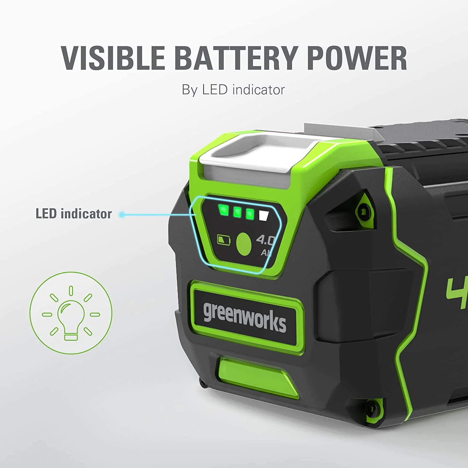 G-MAX 40V 4.0 Ah Lithium-Ion Battery, High Performance, Fade-free Power - Image 3