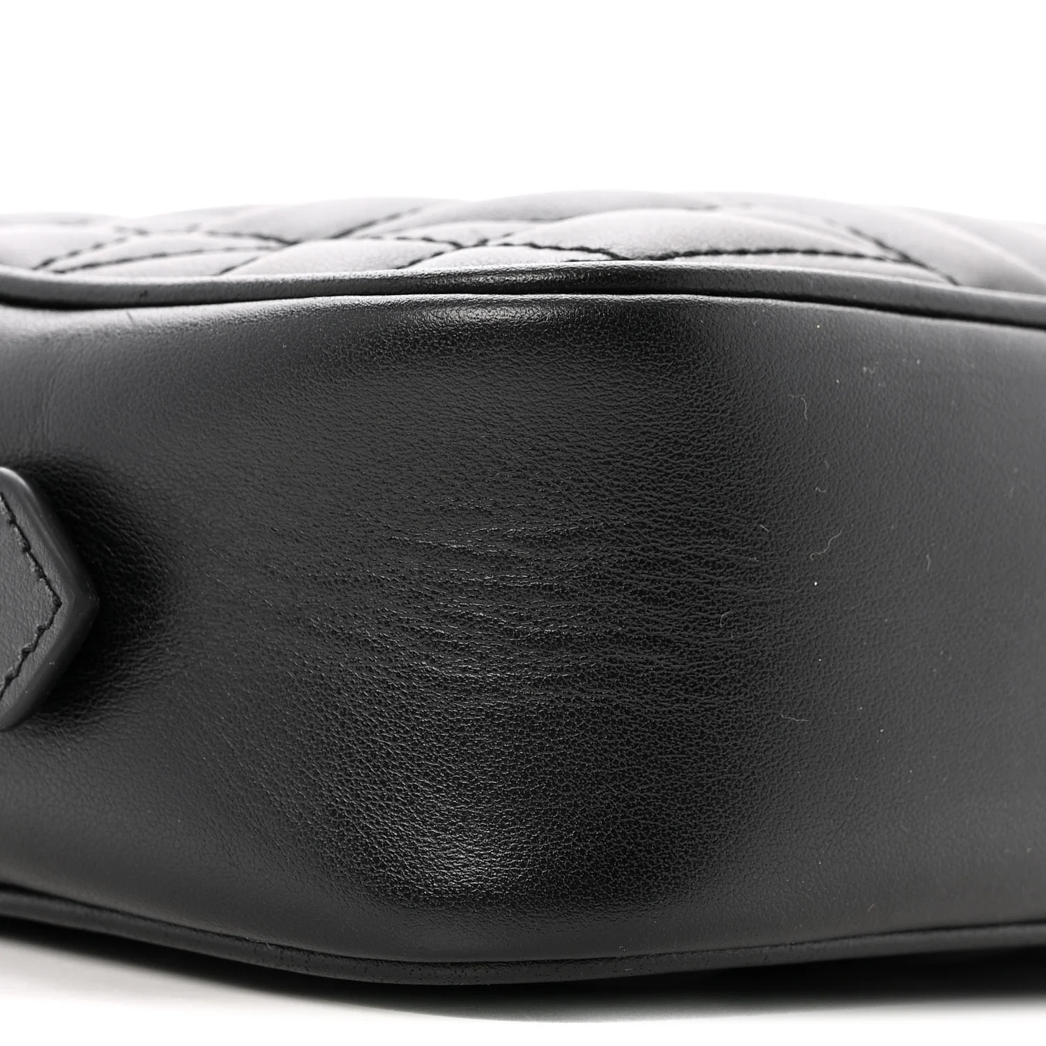 Calfskin Matelasse Aria GG Marmont Chain Shoulder Bag Black