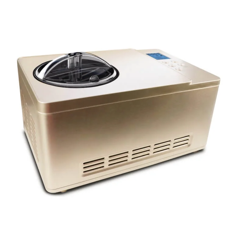 ICM-220CGY 2 Quart Capacity Automatic Compressor Ice Cream Maker Yogurt Function with Stainless Steel Bowl in Champagne Gold - Image 6