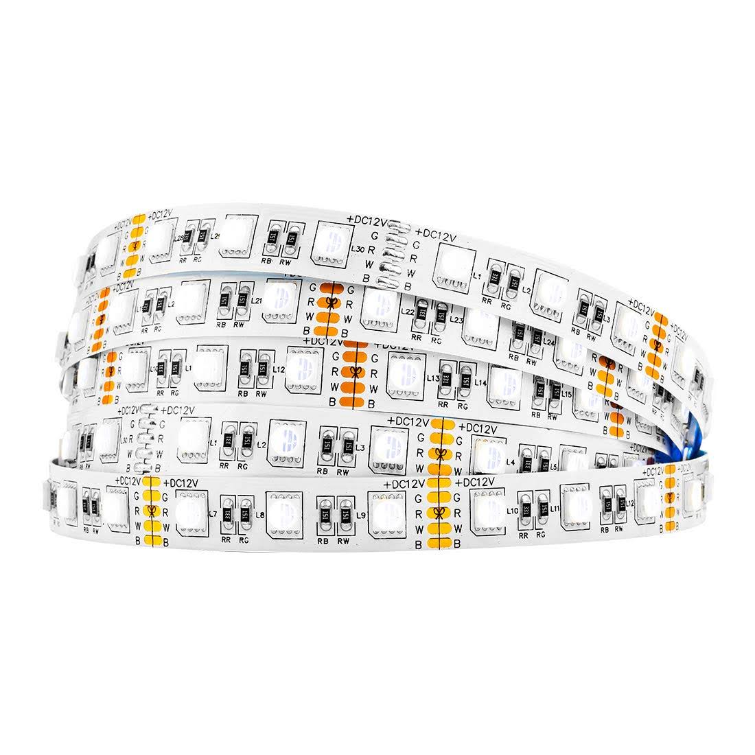 BTF-LIGHTING 5050 RGBW RGB+Whtie Strip 4 in 1 5M 16.4ft 60leds/m IP30 Non-Waterproof Mixed Color led Strip