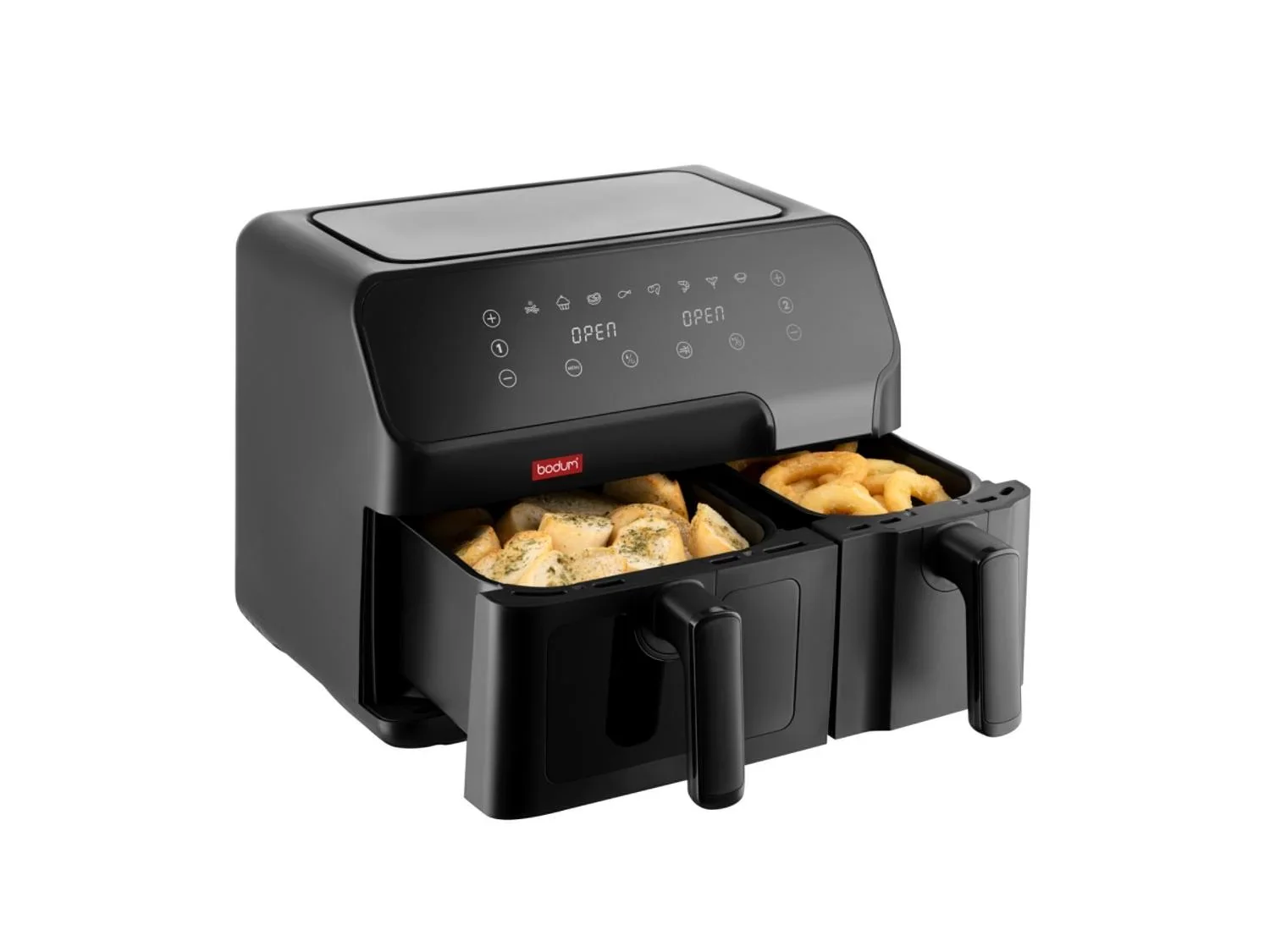 BODUM Friteuse  air chaud L, 2 compartiments, 5,1 l et 3,2 l, 2700 W.
