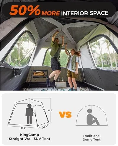 SUV Tent, Instant 6-8 Person Waterproof Windproof Tailgate Car Camping Tent with Movie Screen for Family Camping Outdoor Adventures(INSTANT SUV TENT) - Image 4