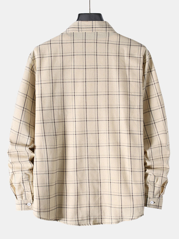 Chemise à carreaux boutonnée