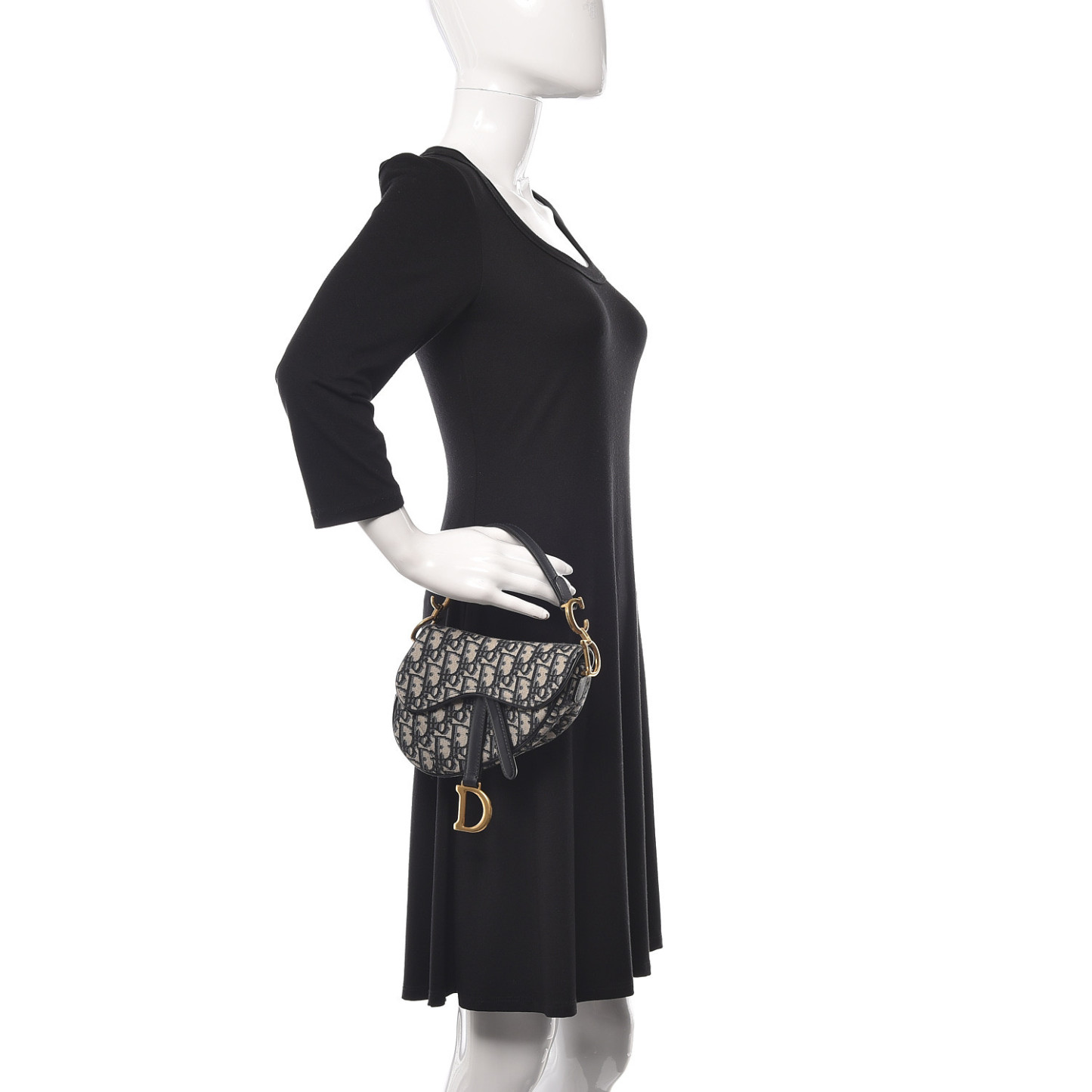 CHRISTIAN D Oblique Mini Saddle Bag Blue