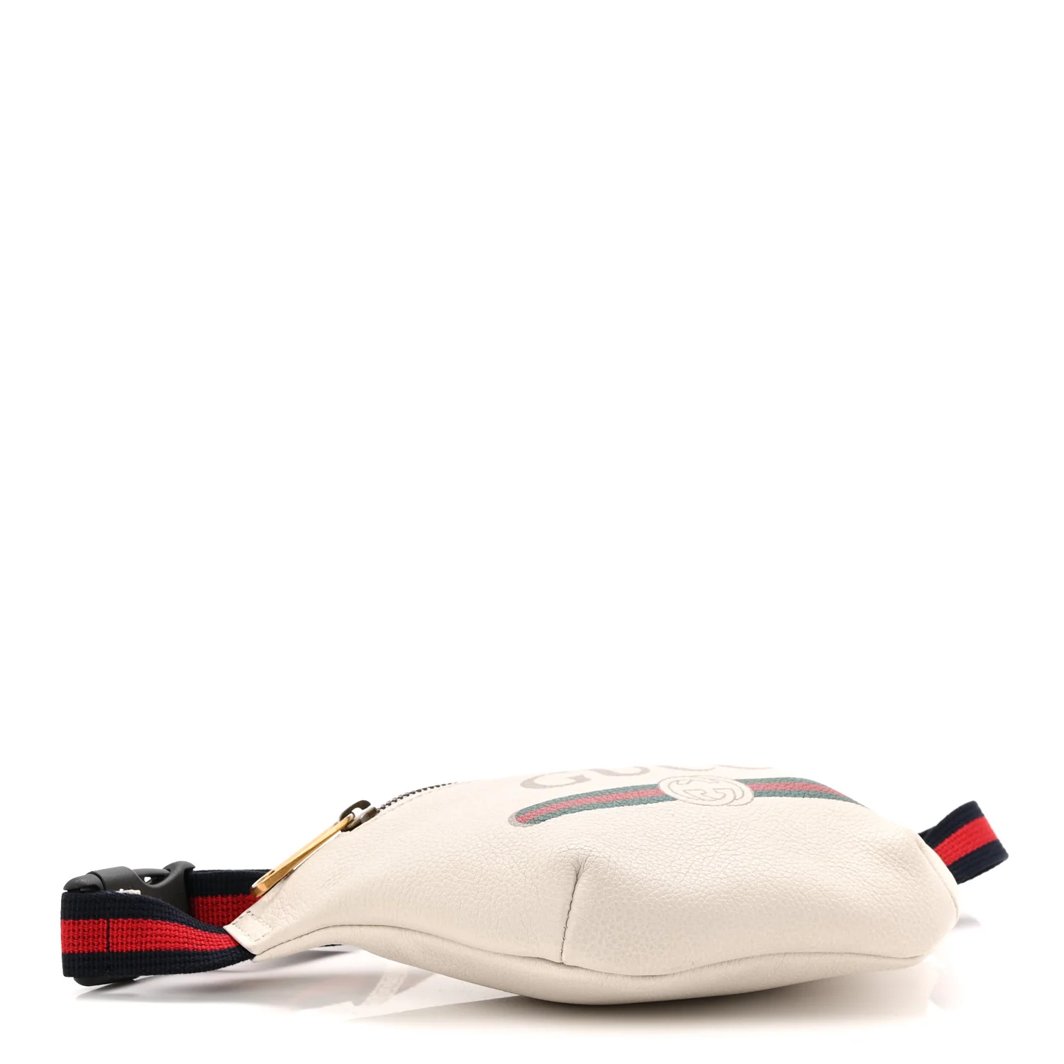 Grained Calfskin Small Logo Belt Bag White