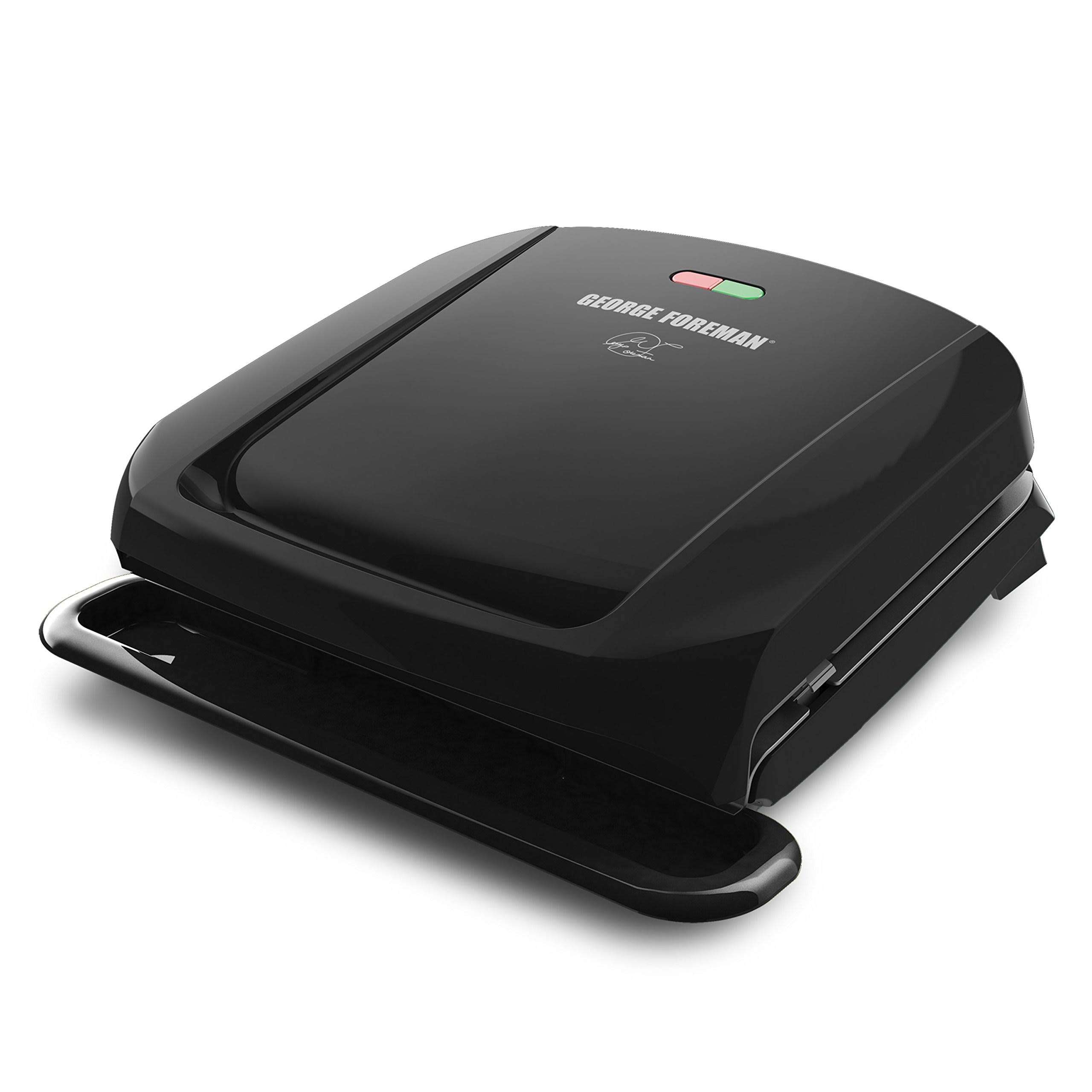 George Foreman 4-Serving Removable Plate Grill and Panini Press, Black, Grp1060b