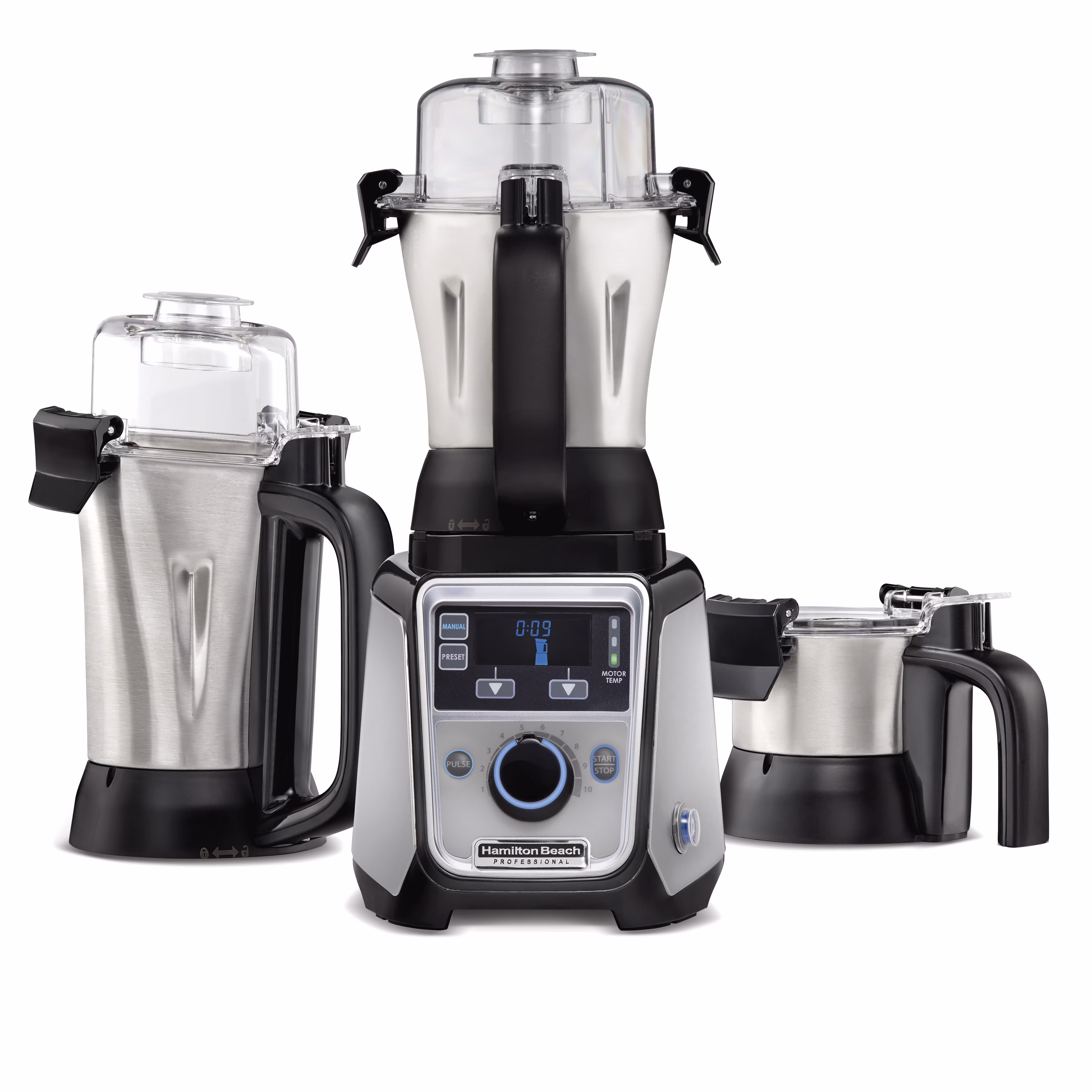 Professional 2.2 HP 120V Juicer Mixer Grinder with 3 Stainless Steel Jars, 1.5 Liters, Model 58770