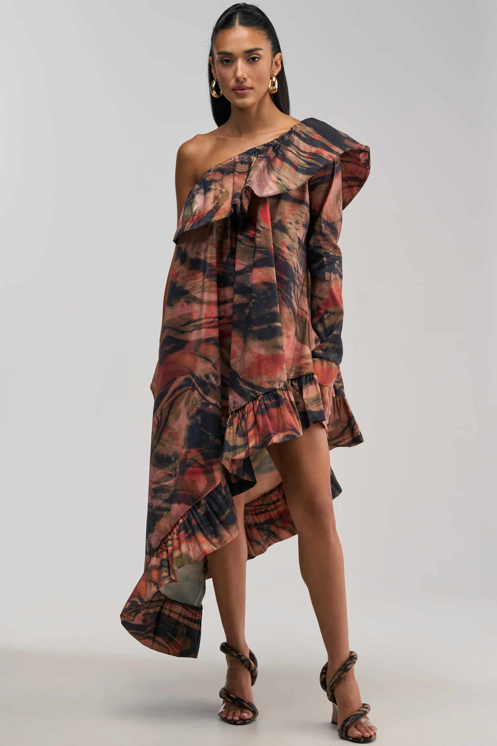 MOOD SWING PRINTED BUBBLE MINI DRESS - Akira Store
