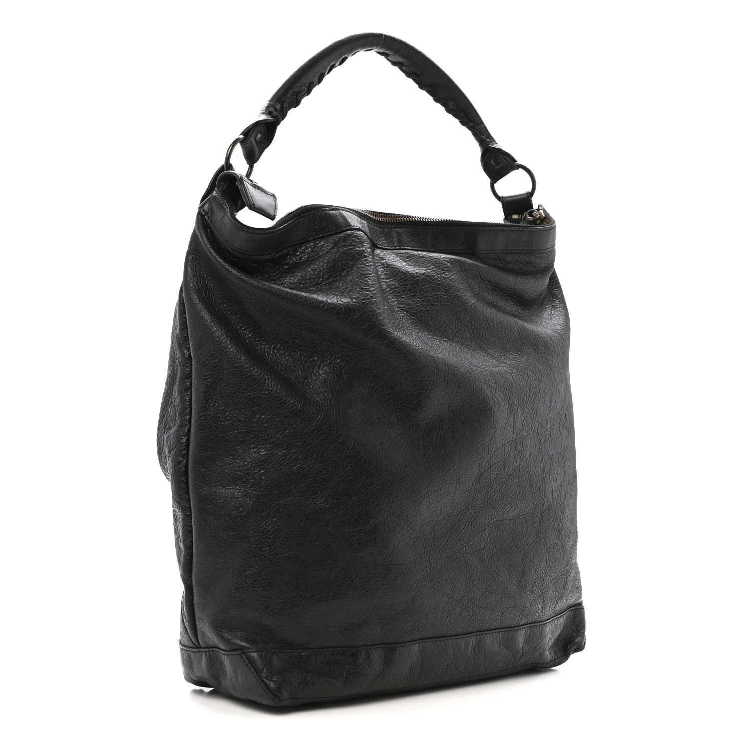 Agneau Classic Hardware Day Hobo Black