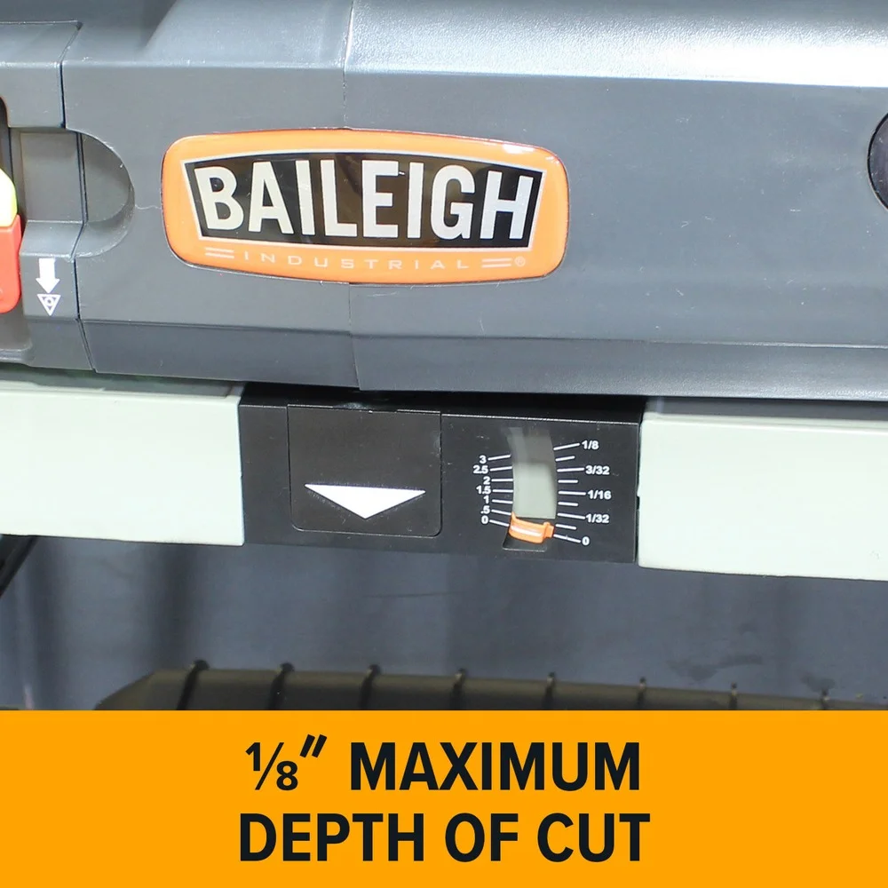 BA9-1020164 IP-1306 15 Amp 2 HP 10000 RPM Spiral Cutterhead with 26 Carbide Inserts 6 in. Max Height Expandable Table Dual Dust Ports 13 in. Benchtop Planer - Image 5