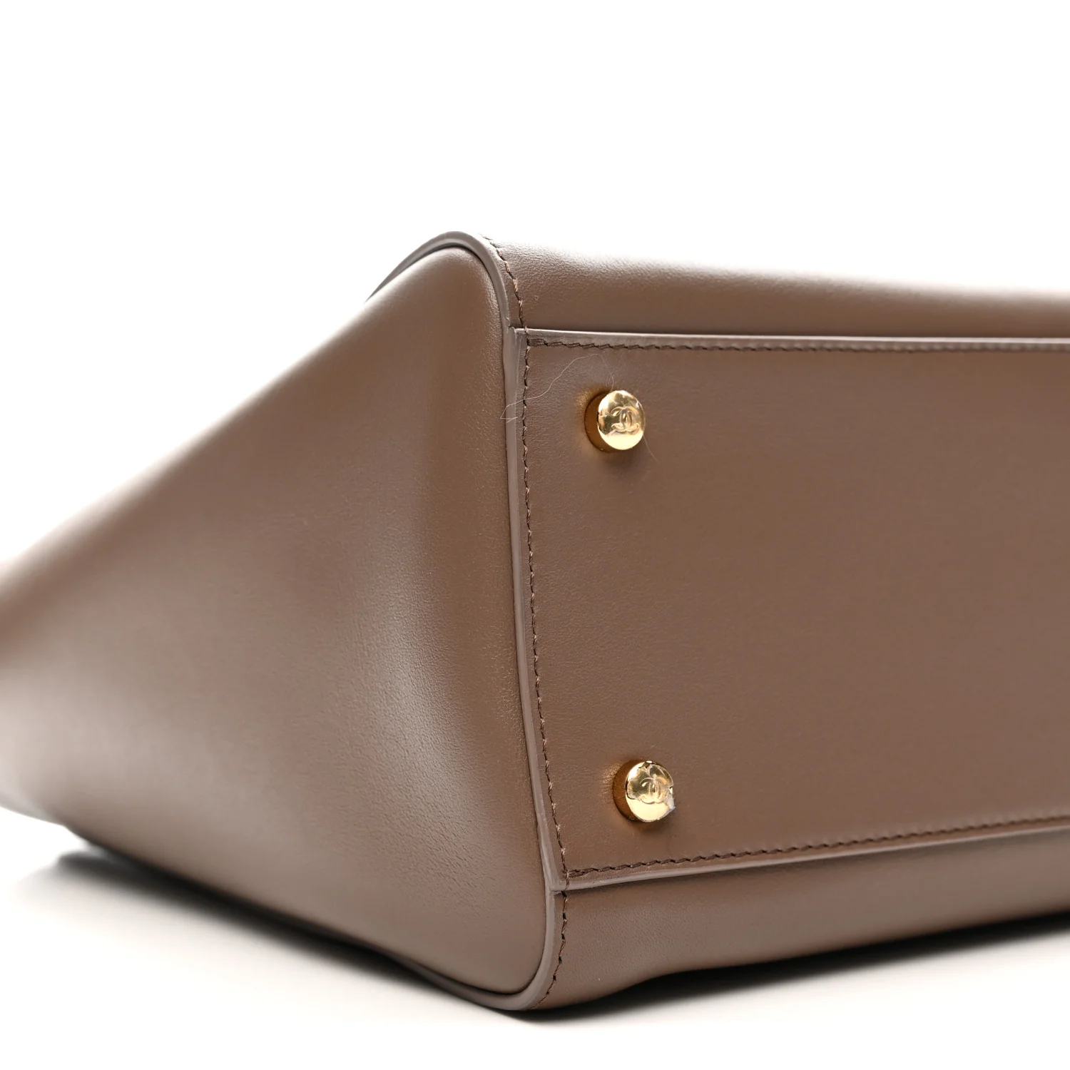 Calfskin Archetype Small Shopping Tote Light Brown