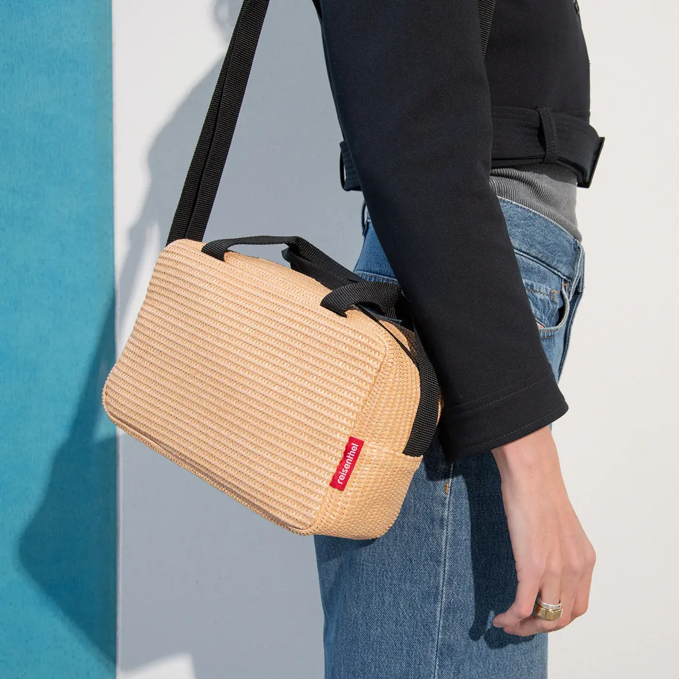 coolerbag to-go raffia black