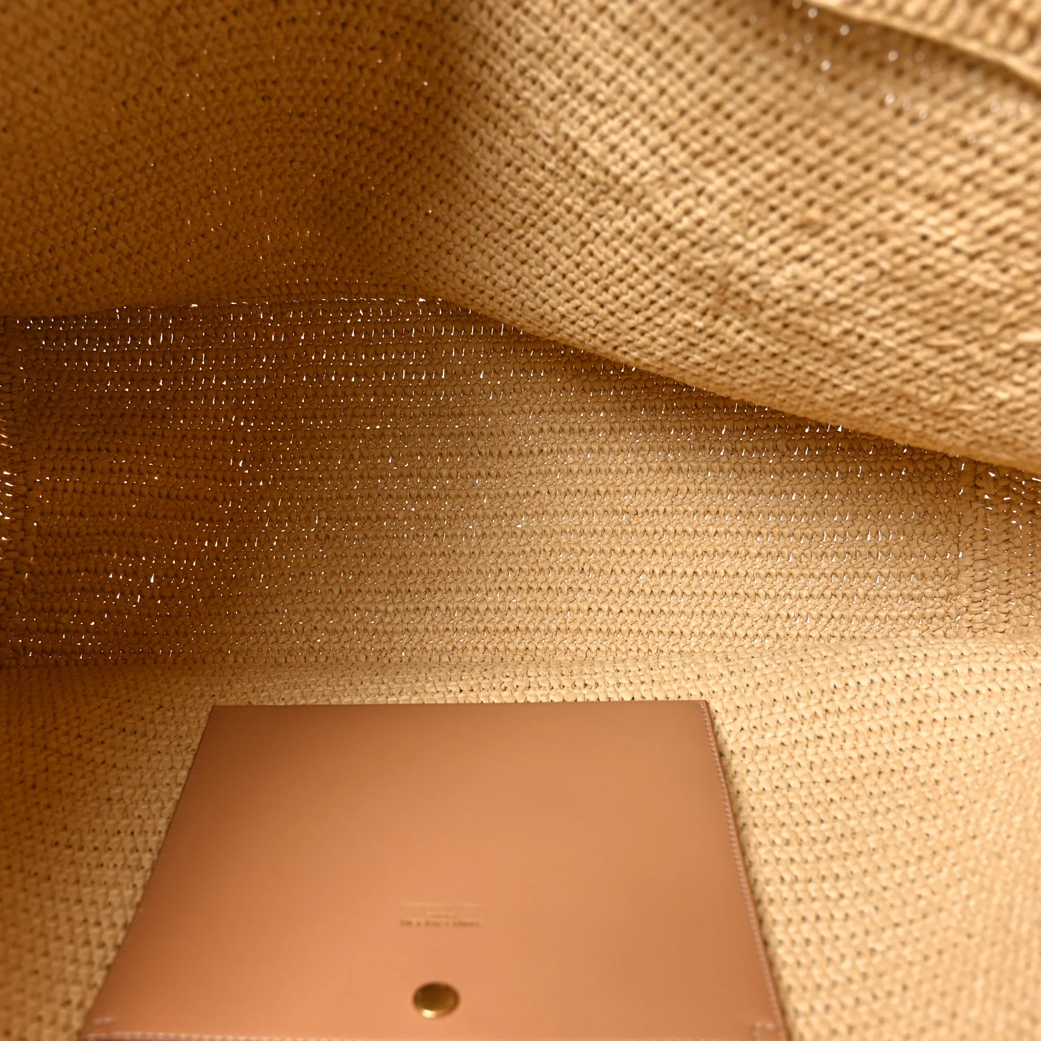 Raffia Logo Tote Naturel
