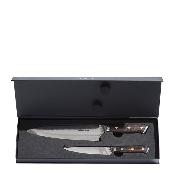Wengè knivsett 2 deler kokkekniv + universalkniv