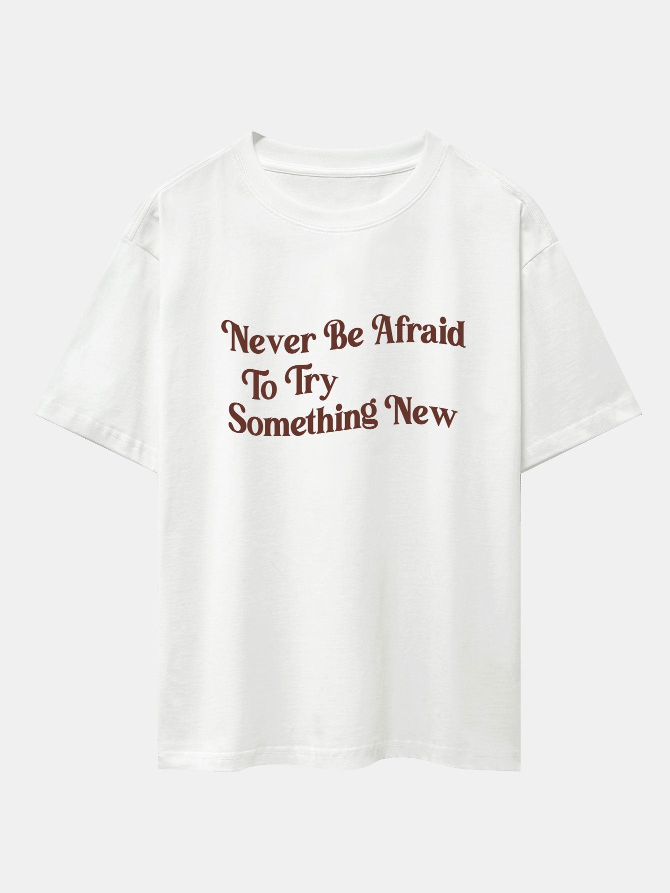 T-shirt oversize à épaules tombantes imprimé slogan