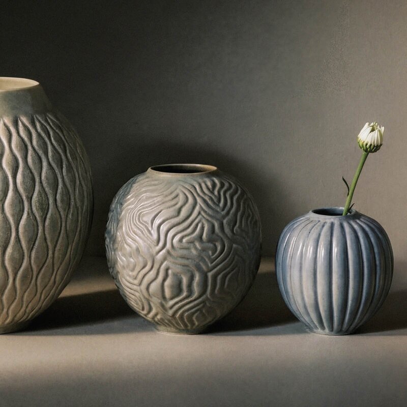 Solum vase 15 cm sage