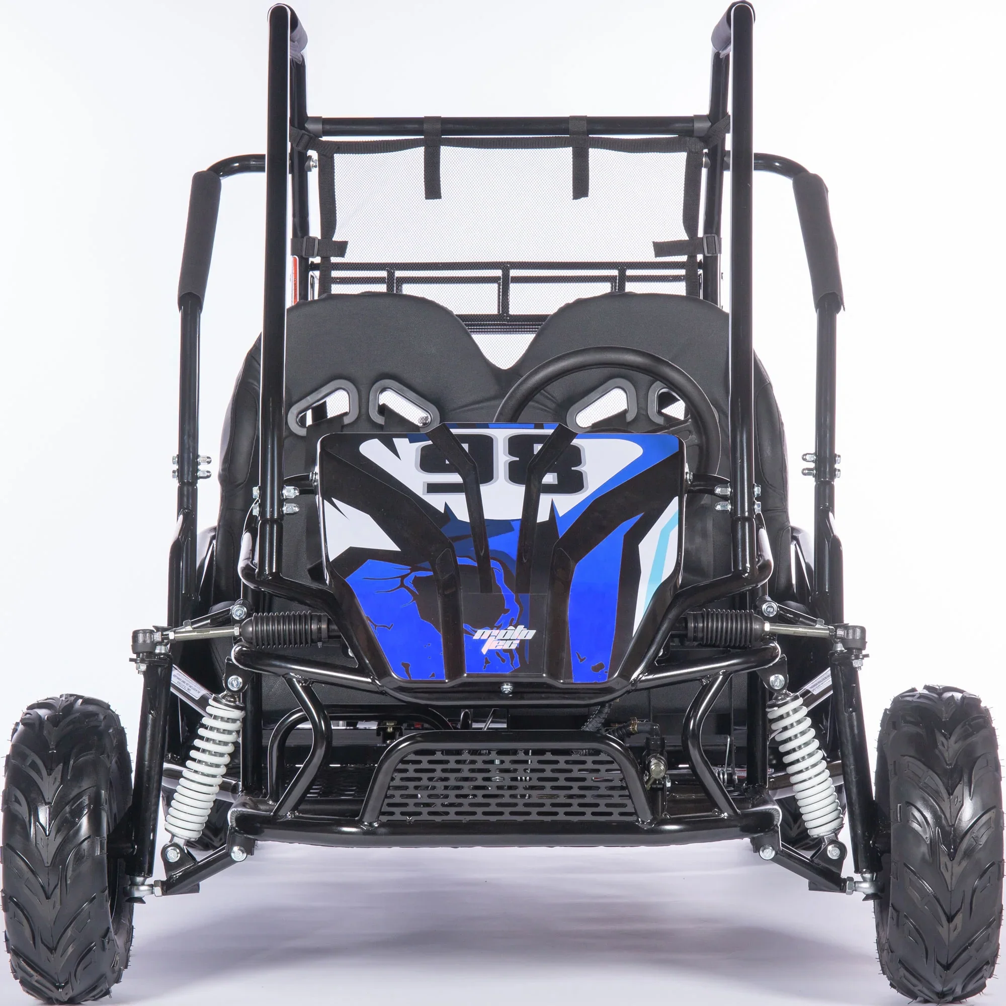 MotoTec Mud XL 212cc 2 Seat Go Kart Full Suspension Blue